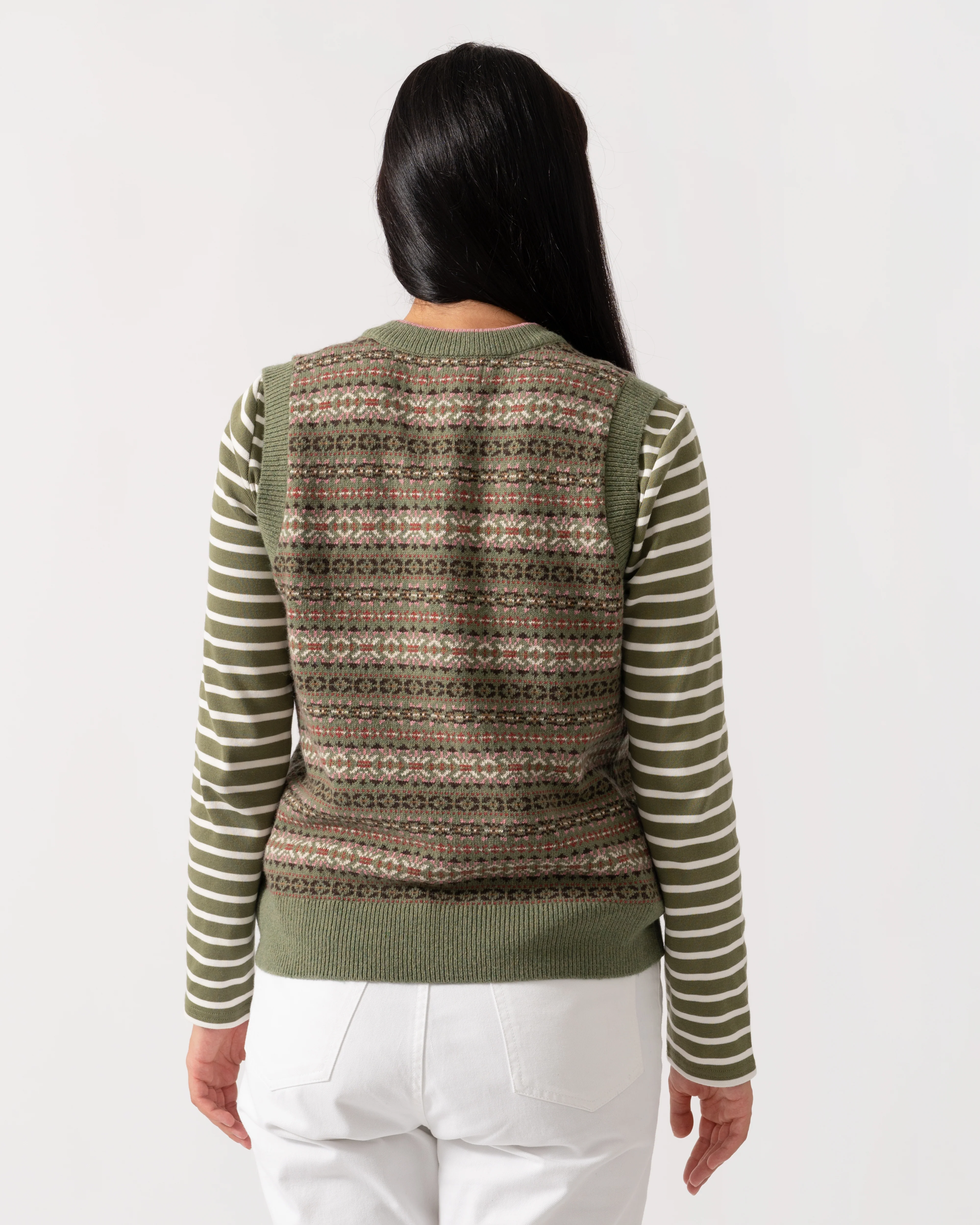 Joules Islay Womens V-Neck Knit Tank Top - Green - Image 4