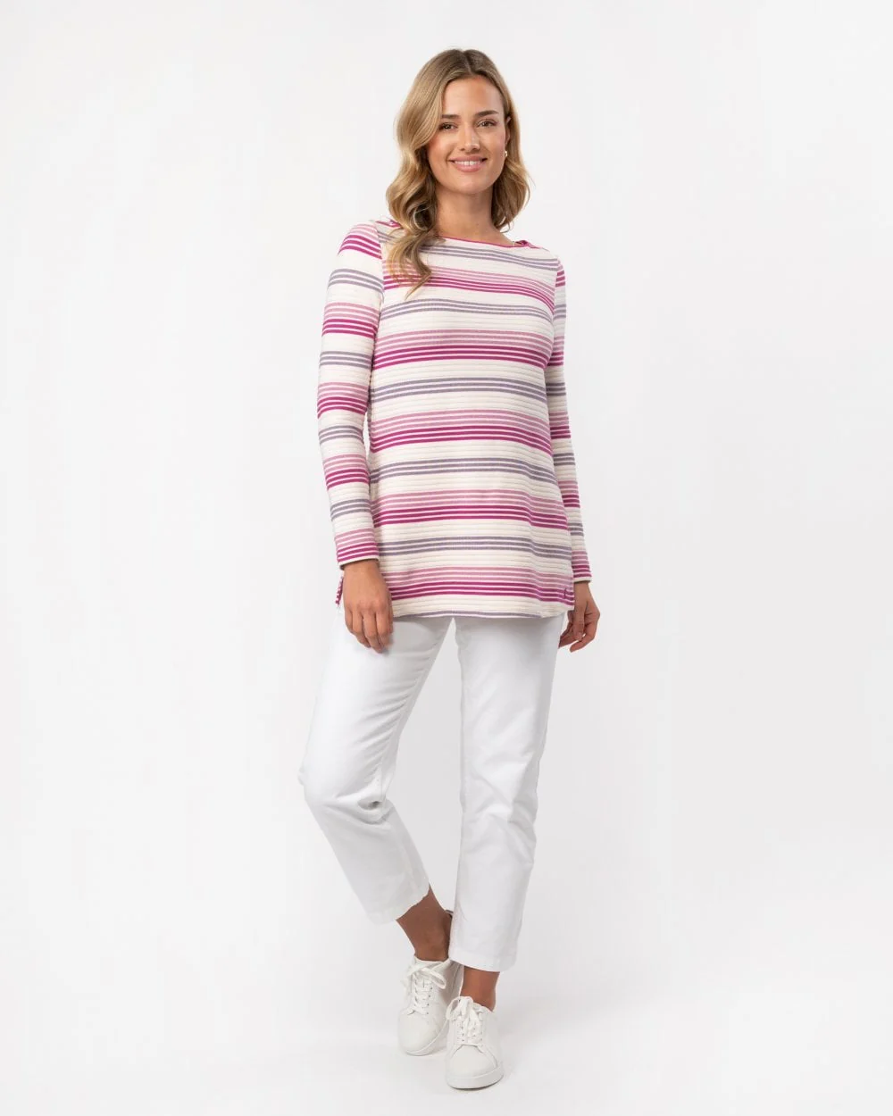 Joules Jemma Longline Womens Jersey Top With Side Vents (Z) - Image 3