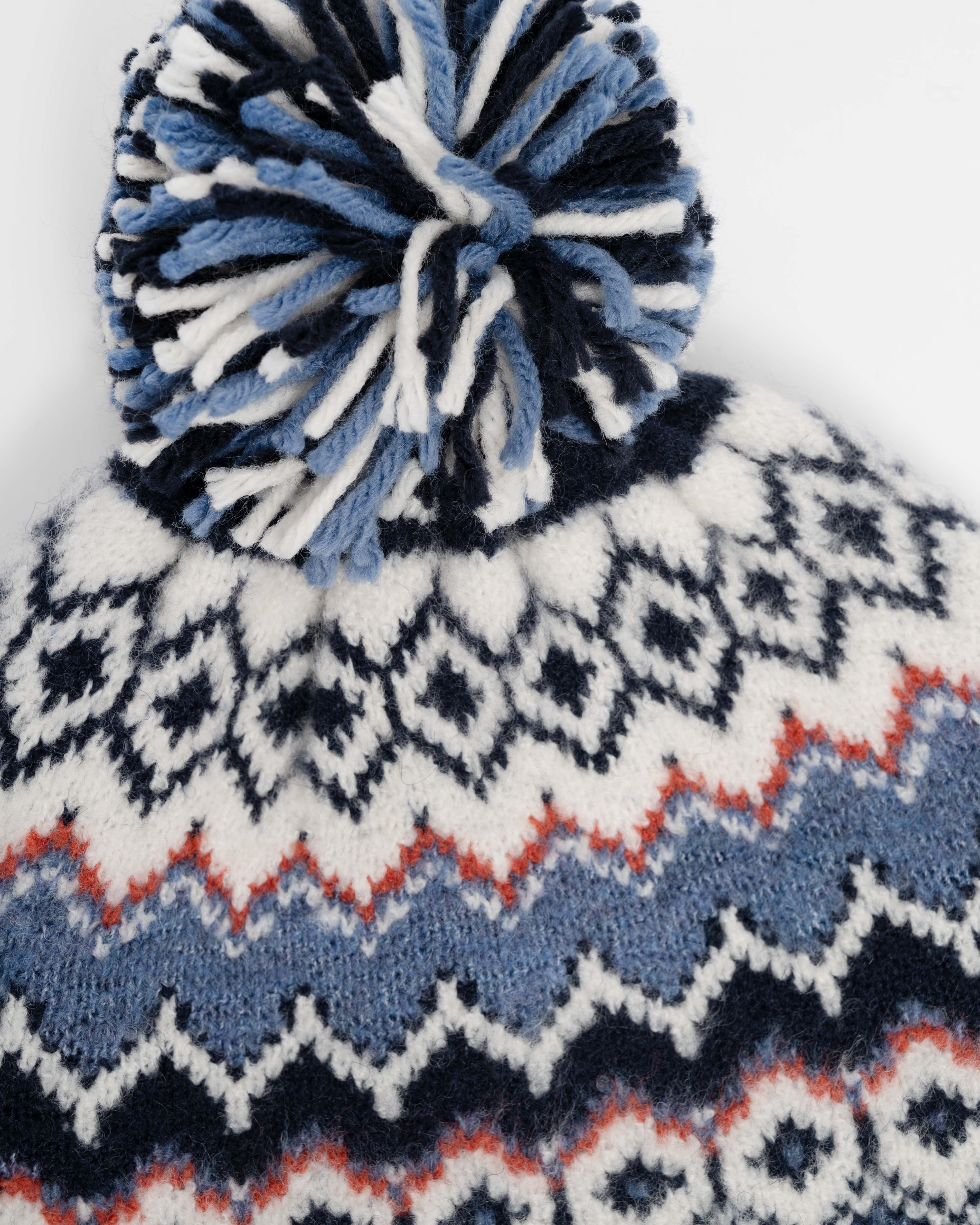 Joules Kara Womens Bobble Hat - Navy - Image 3