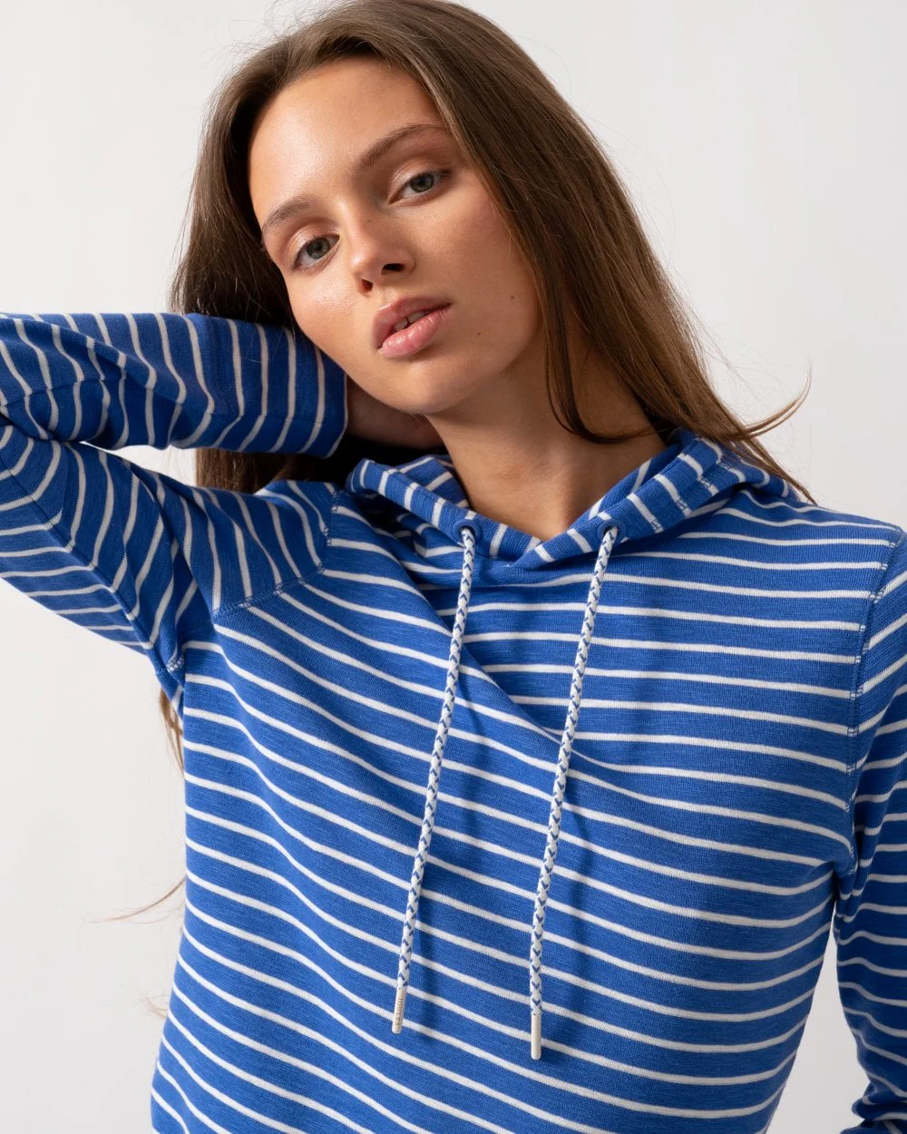 Joules Marlston Womens Striped Pullover Hoodie - Image 3