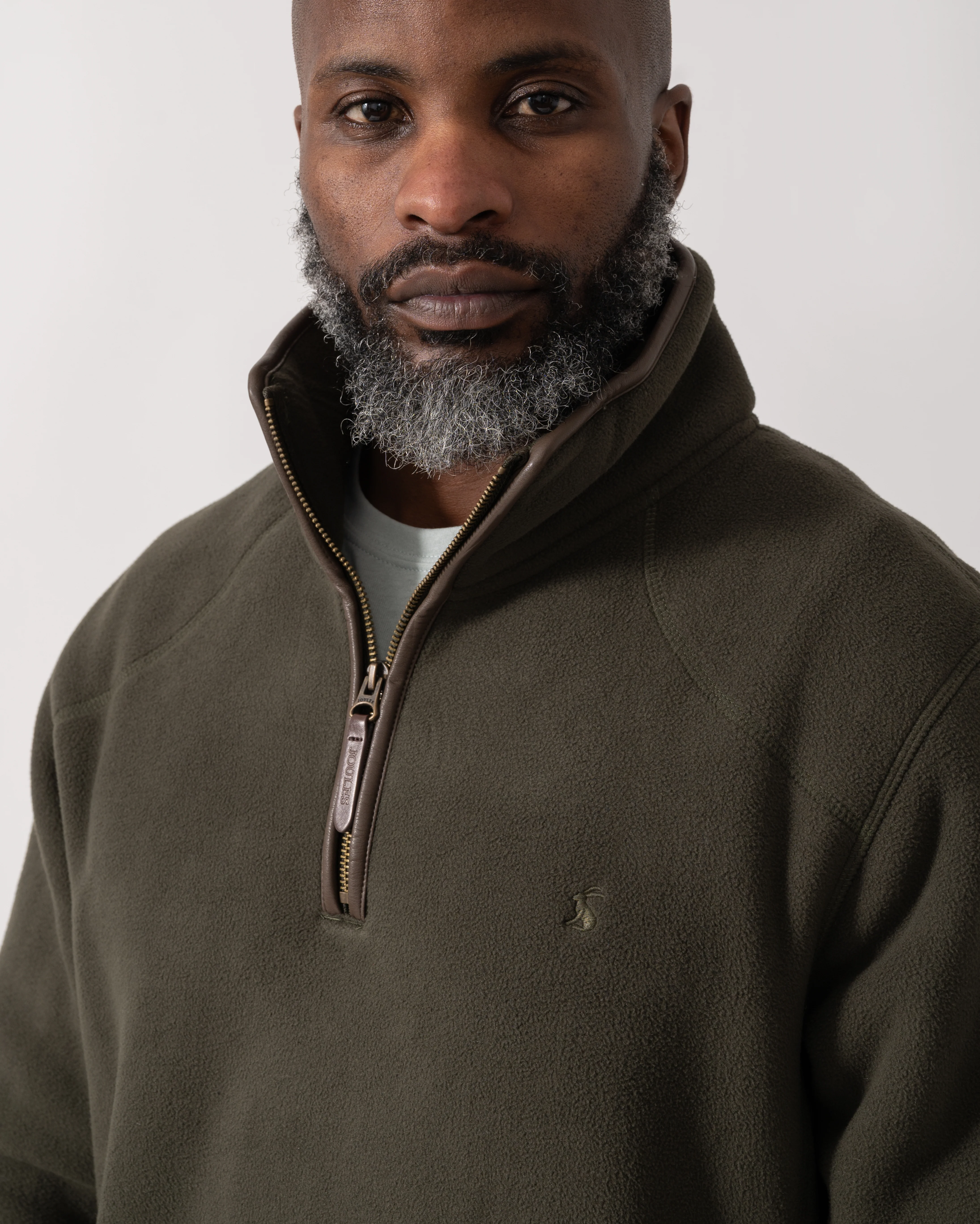 Joules Mens Heritage 1/4 Zip Fleece - Dark Green - Image 3