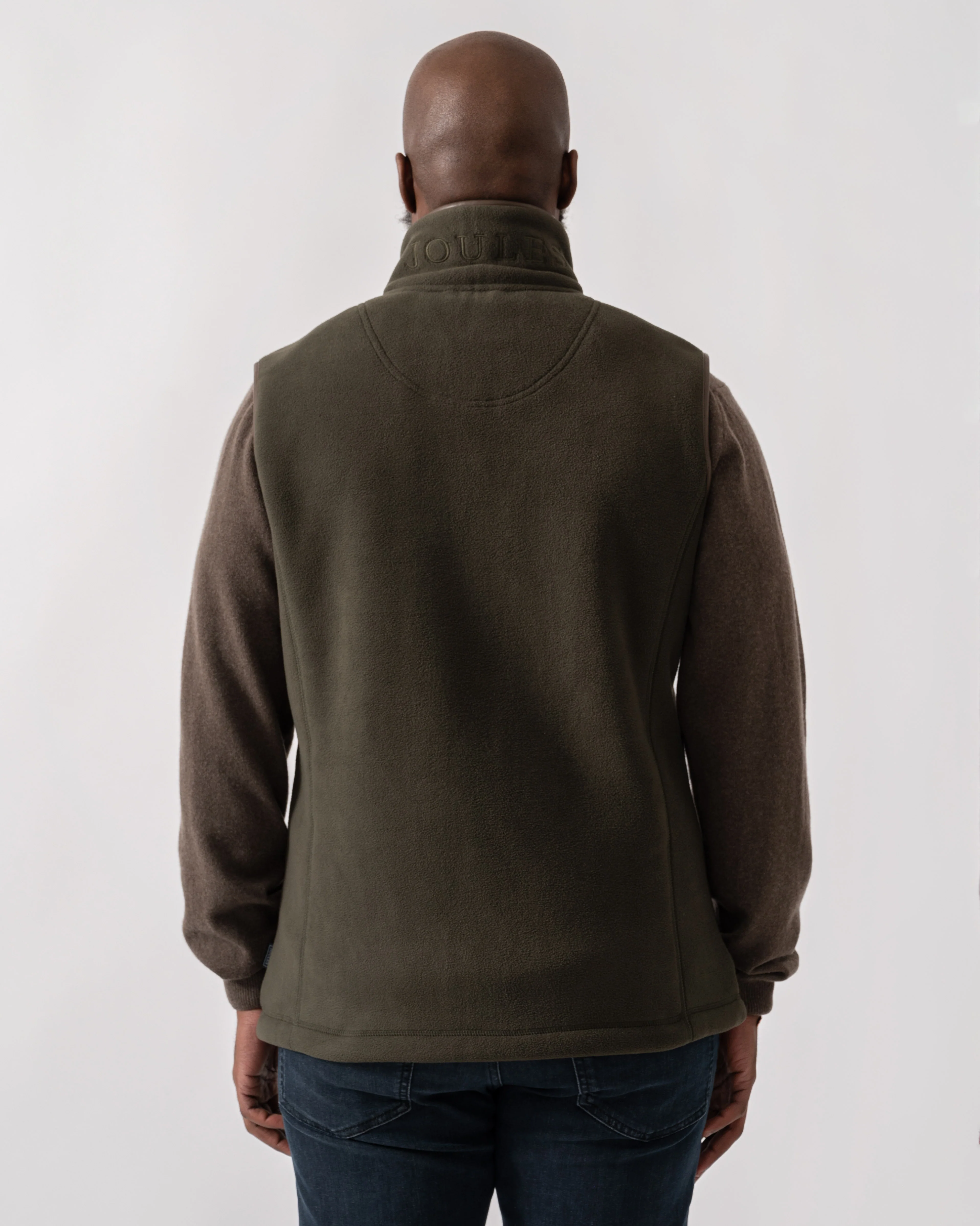Joules Mens Heritage Fleece Gilet - Green - Image 4