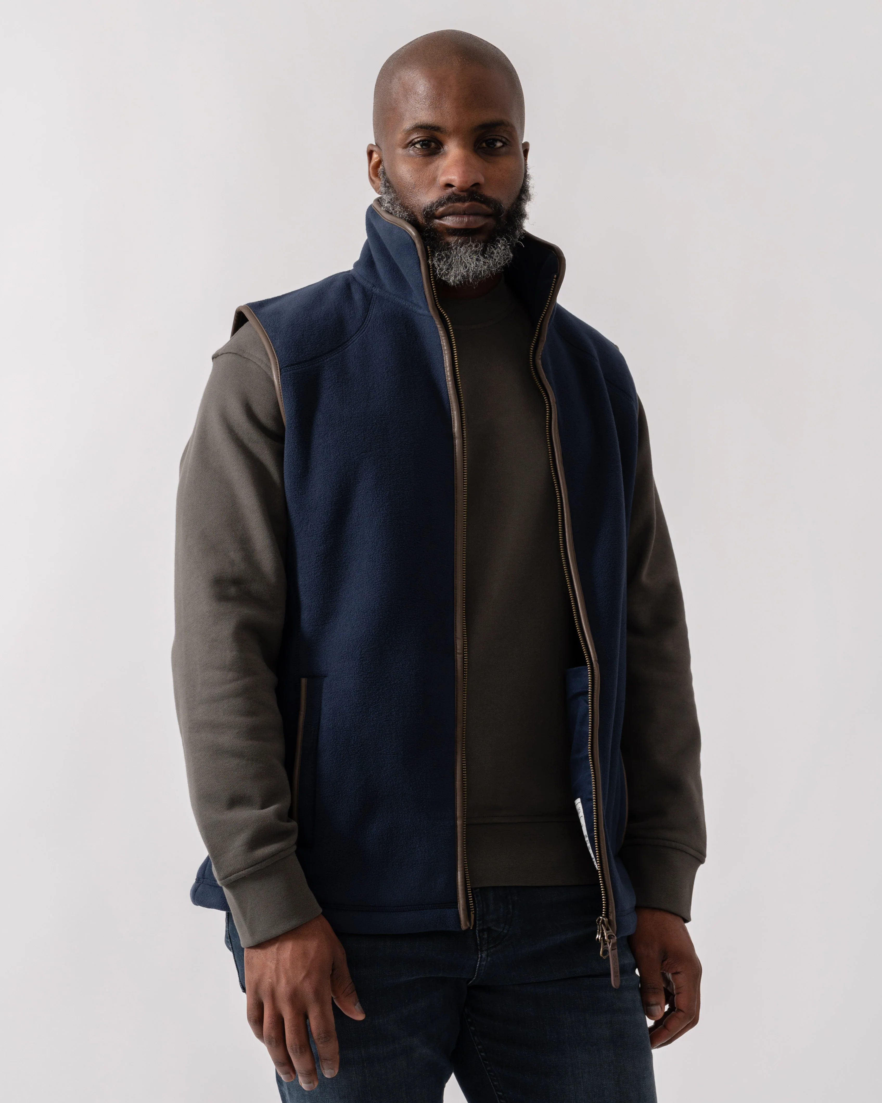Joules Mens Heritage Fleece Gilet - Navy - Image 2
