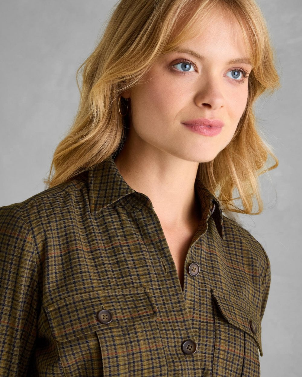 Joules Meredith Check Womens Midi Shirt Dress - Image 2