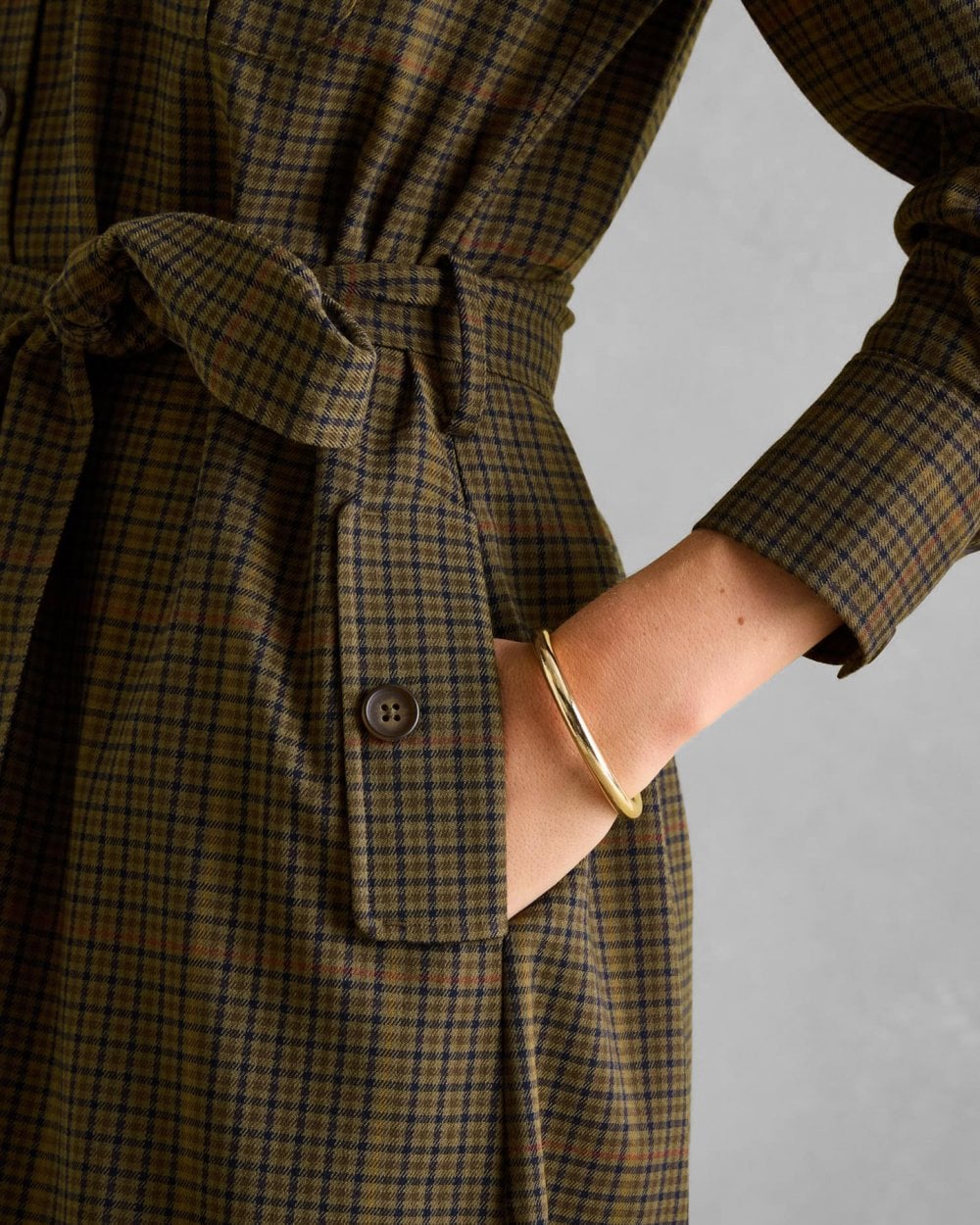 Joules Meredith Check Womens Midi Shirt Dress - Image 4