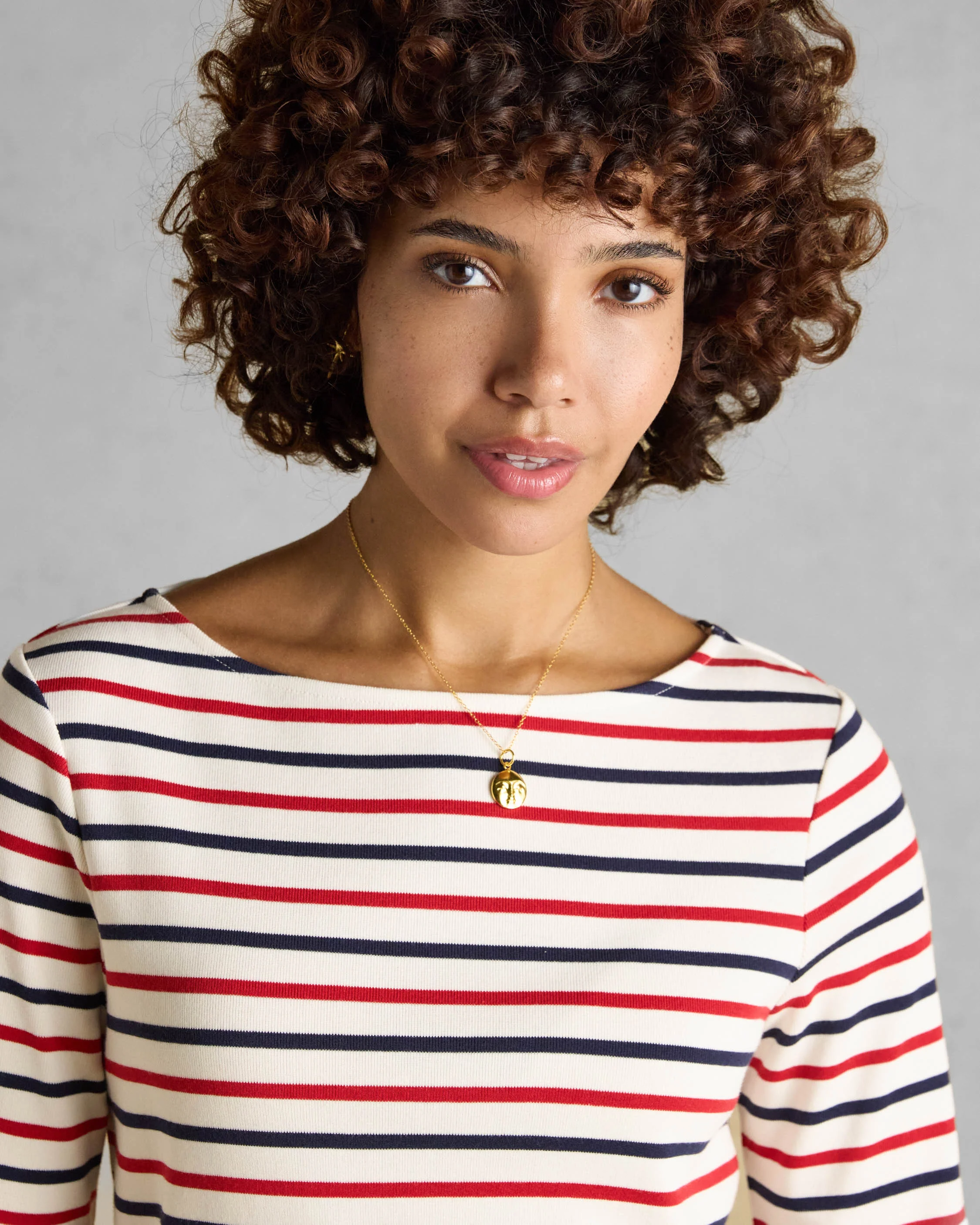 Joules New Harbour Womens Striped Breton Top - London Bus Stripe - Image 2