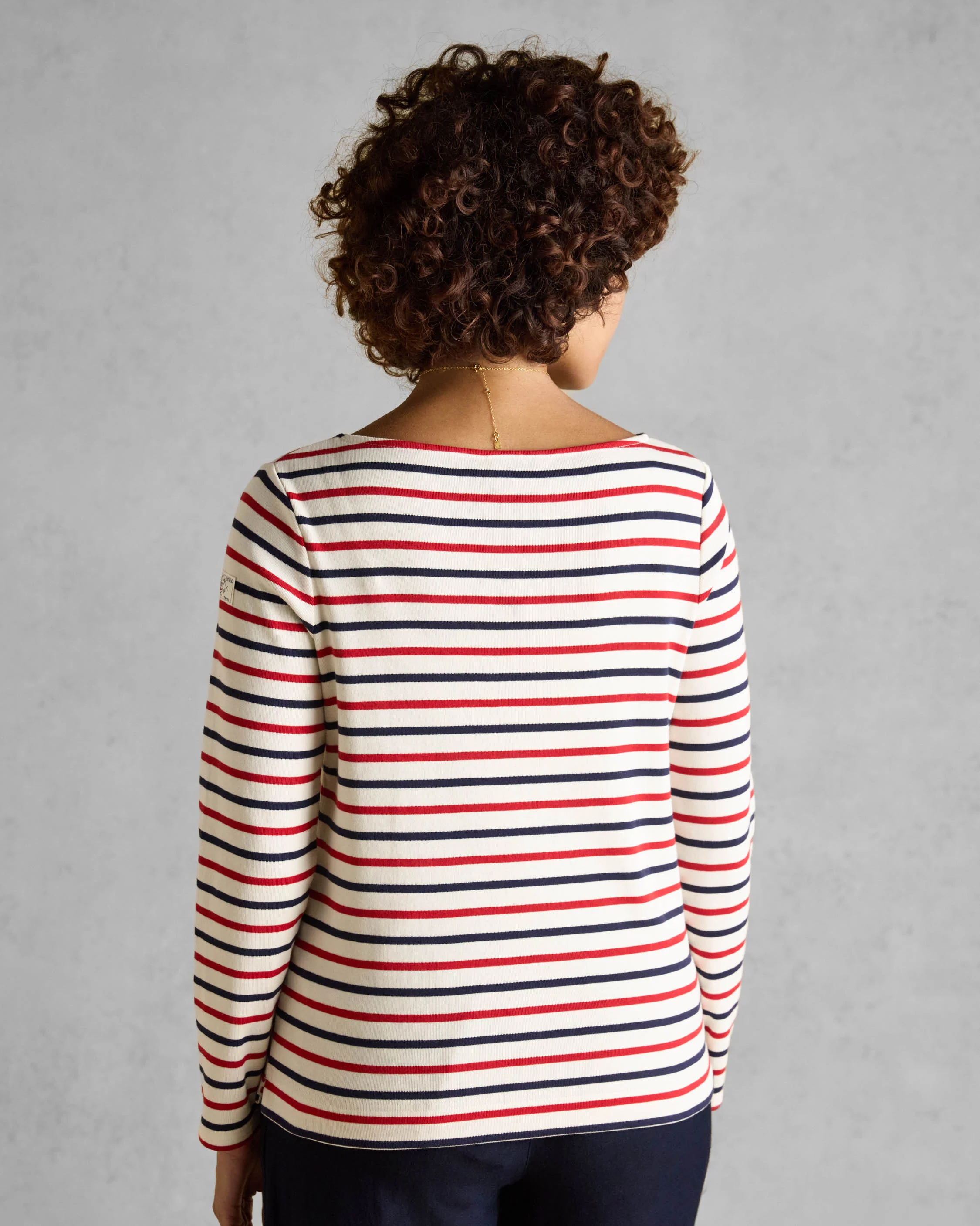 Joules New Harbour Womens Striped Breton Top - London Bus Stripe - Image 4