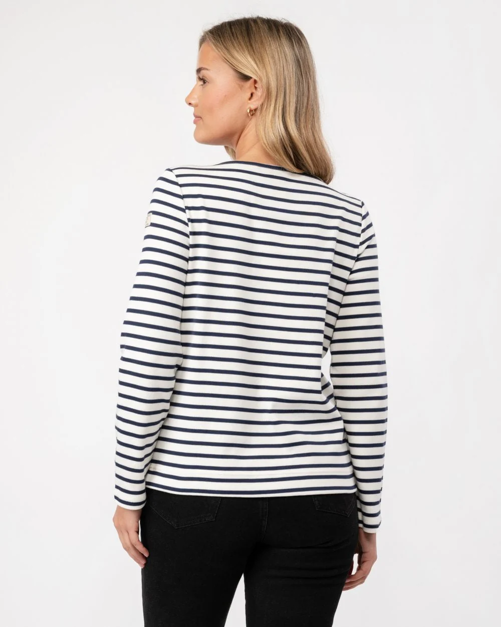 Joules New Harbour Womens Striped Breton Top - Navy Stripe - Image 4