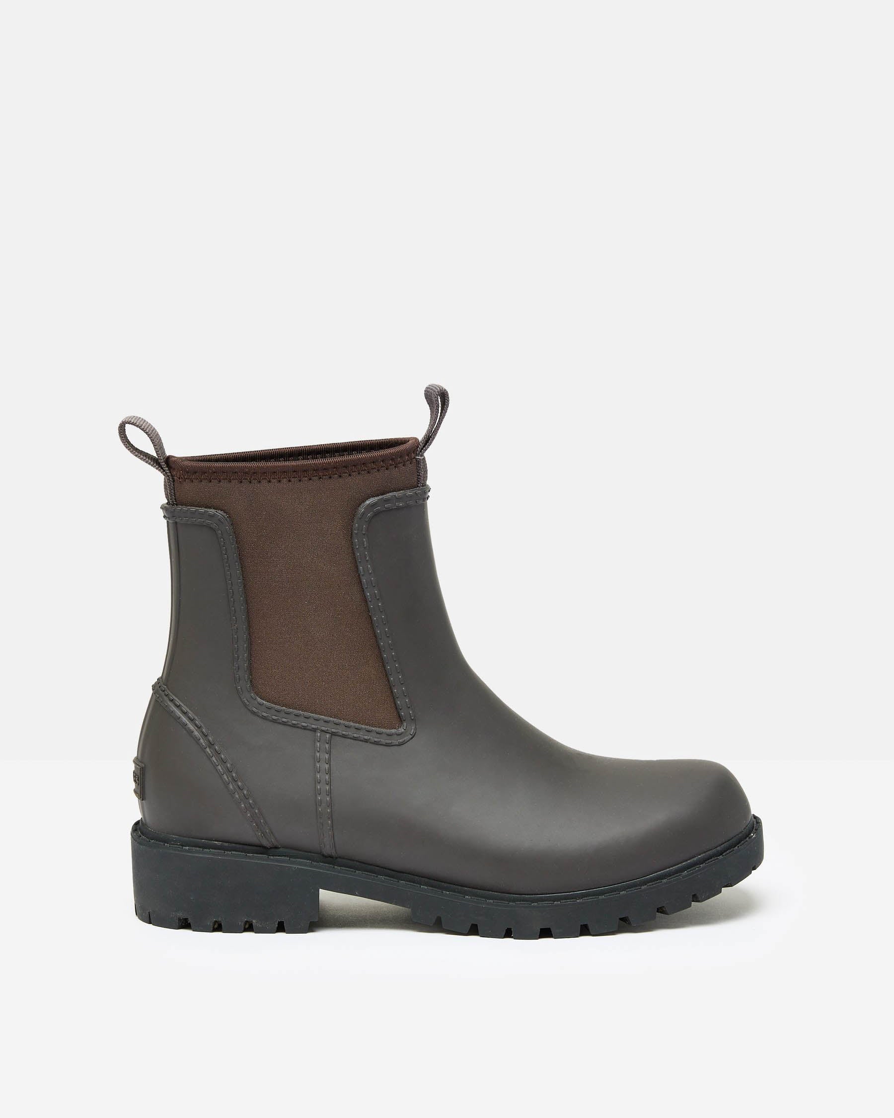 Joules Oakfield Womens Short Wellies - Chocolate Brown - Image 2