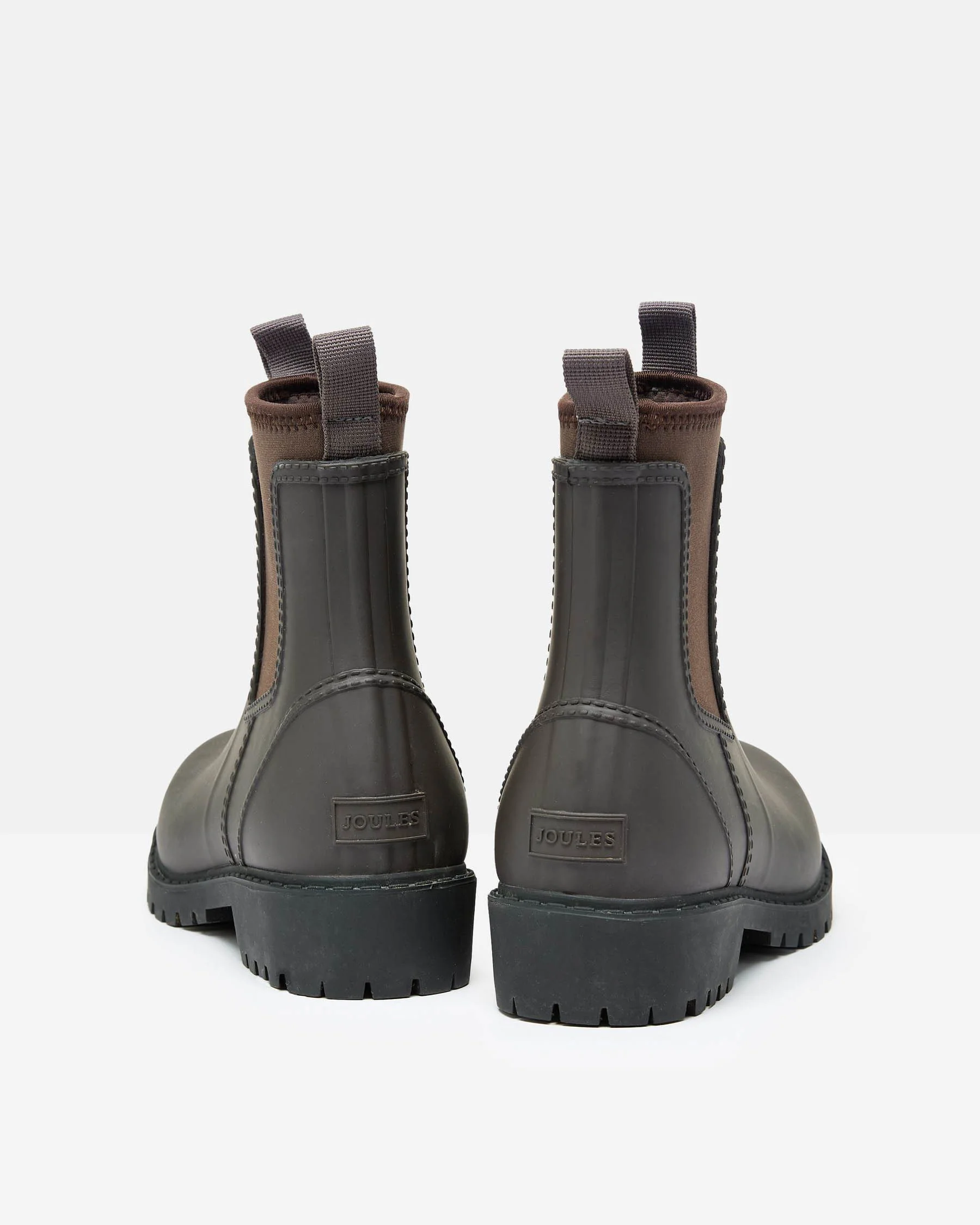 Joules Oakfield Womens Short Wellies - Chocolate Brown - Image 4