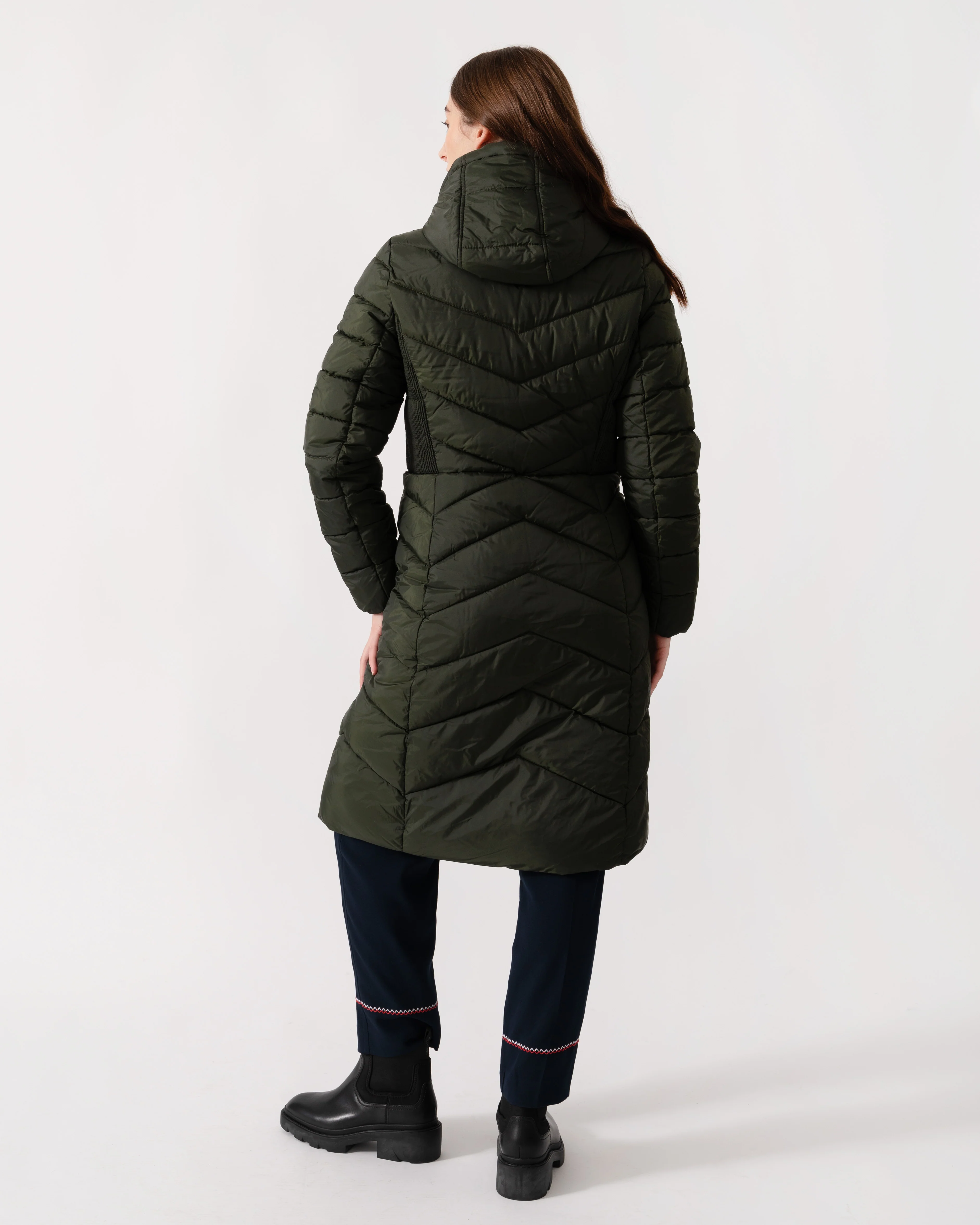 Joules Pembury Womens Coat - Khaki Green - Image 2
