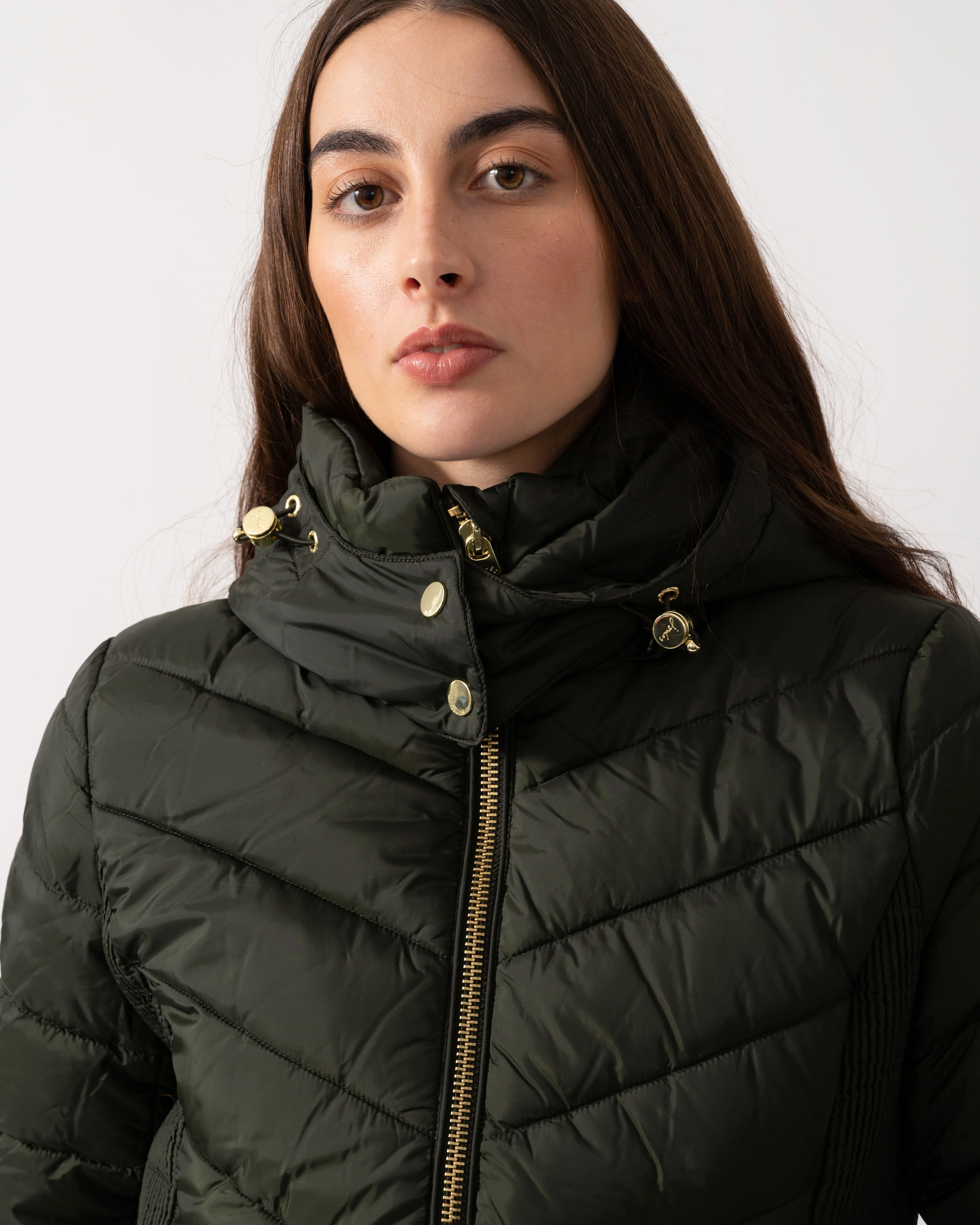 Joules Pembury Womens Coat - Khaki Green - Image 3