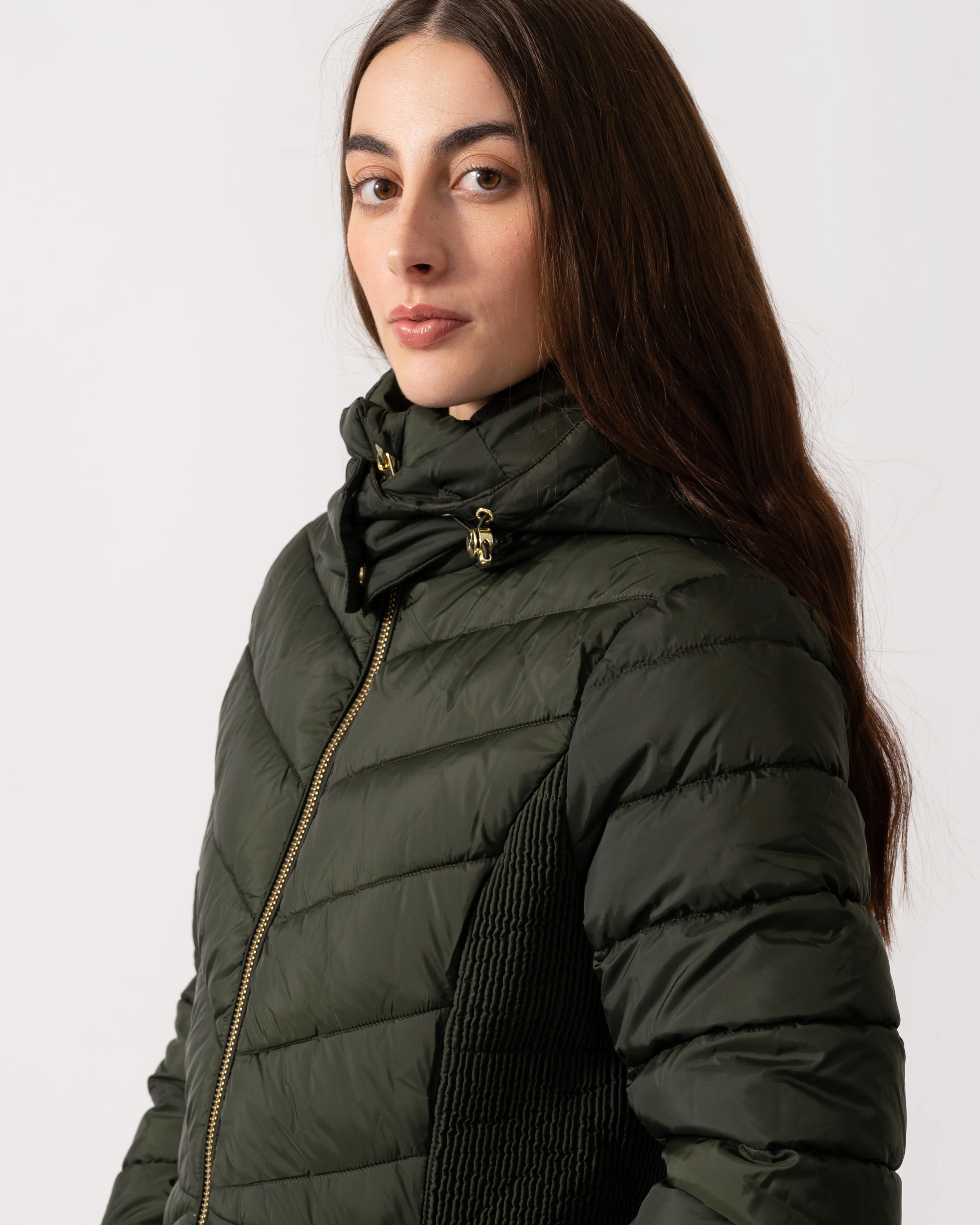 Joules Pembury Womens Coat - Khaki Green - Image 4