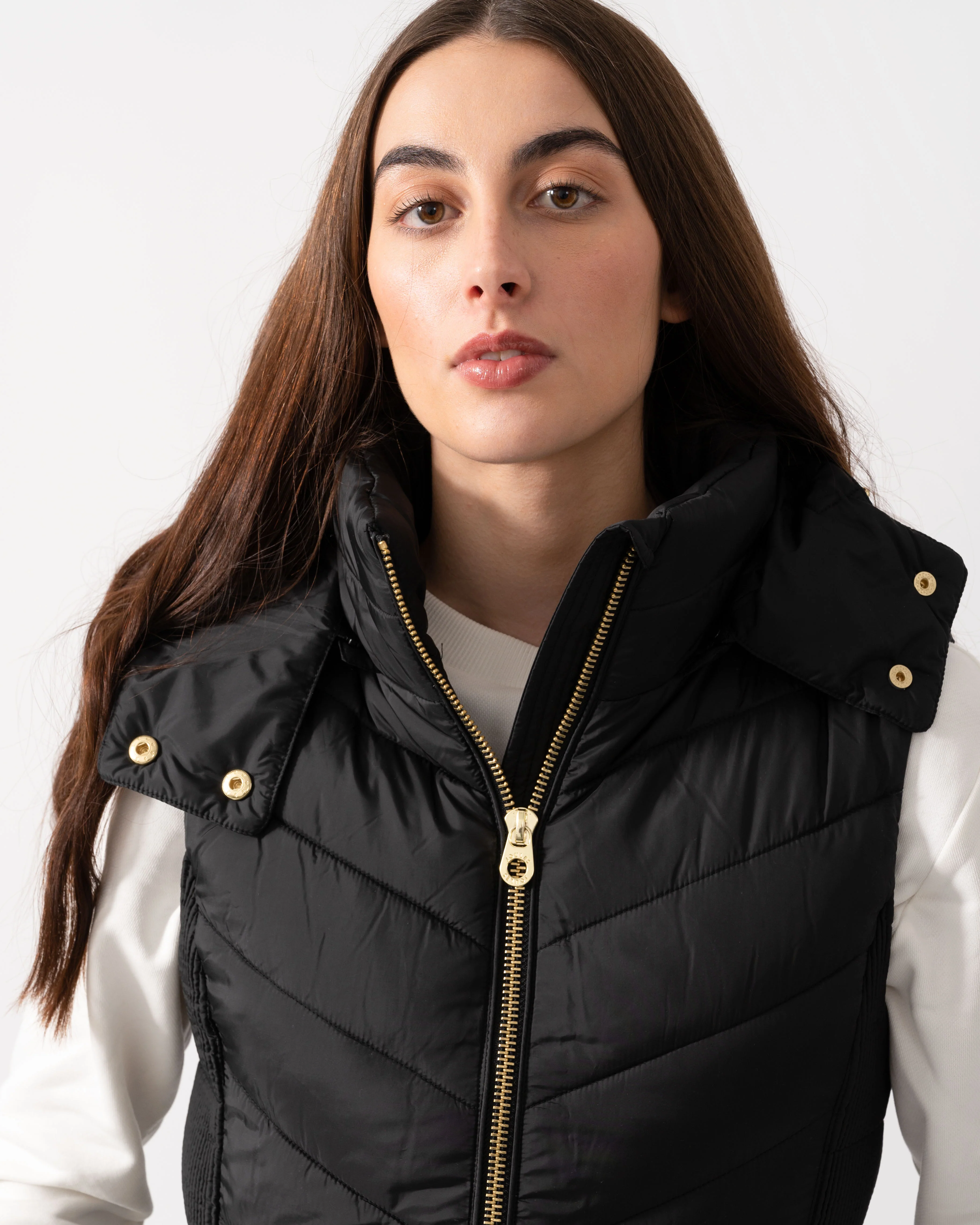 Joules Pembury Womens Long Gilet - Black - Image 4
