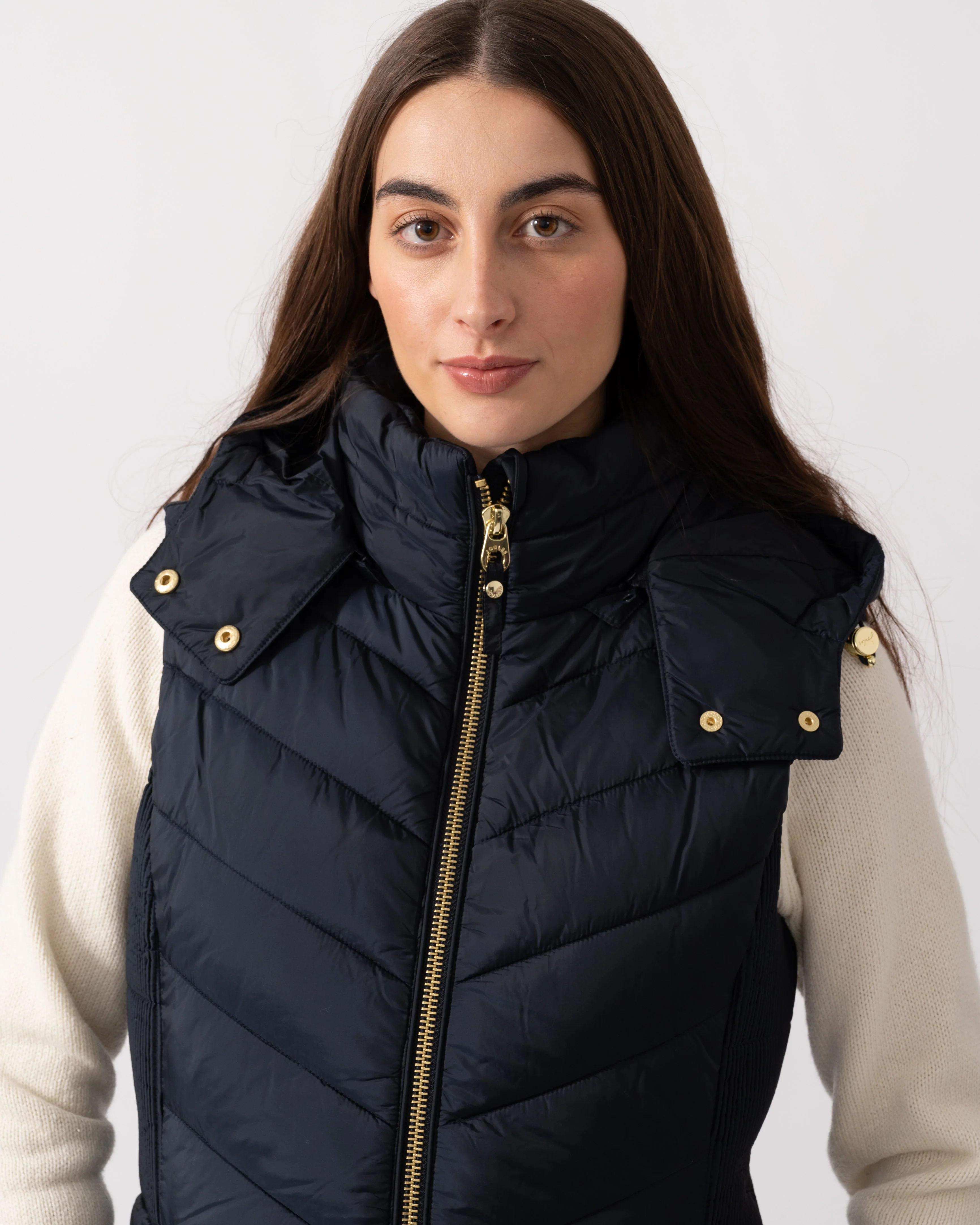 Joules Pembury Womens Long Gilet - Navy - Image 2