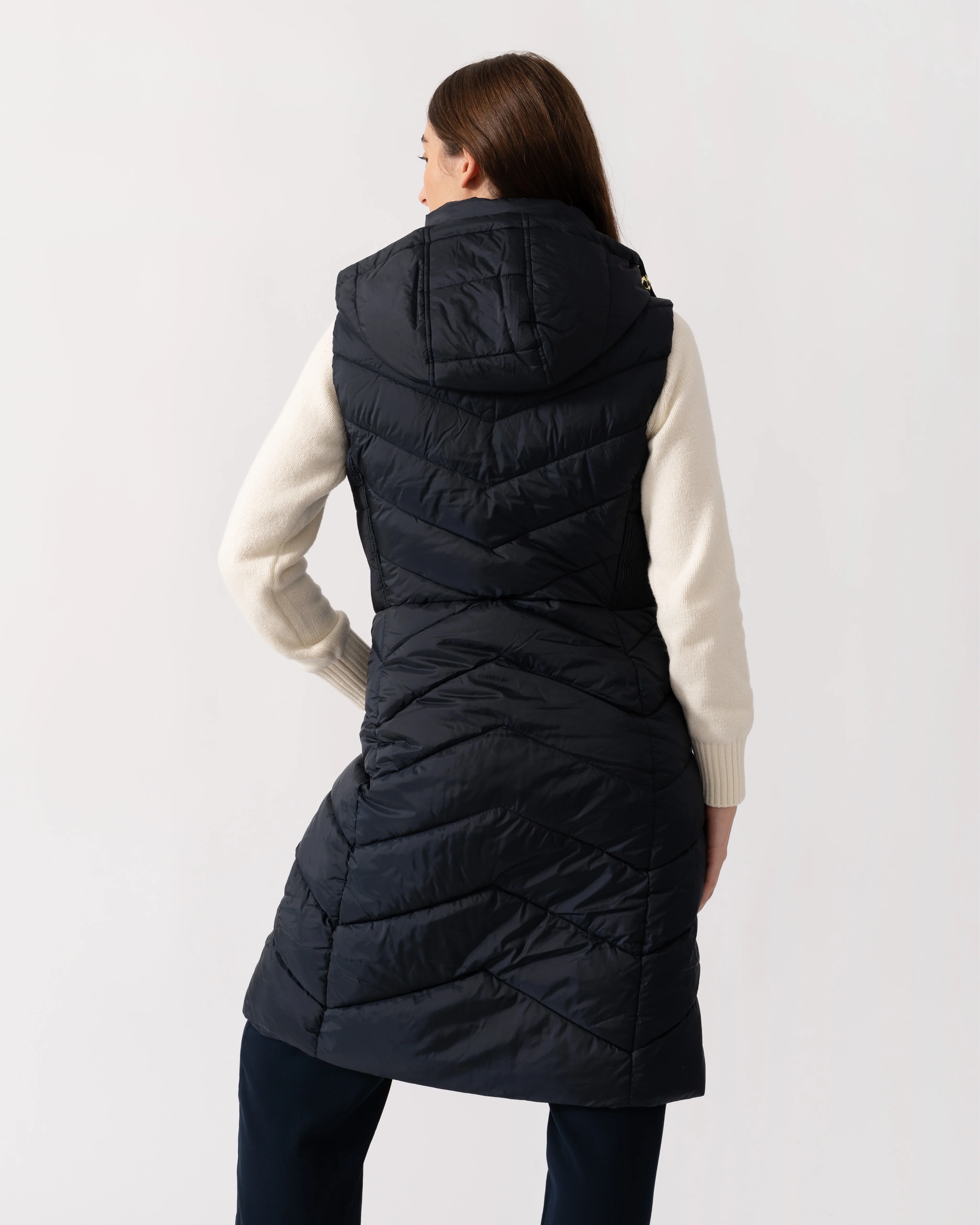 Joules Pembury Womens Long Gilet - Navy - Image 4