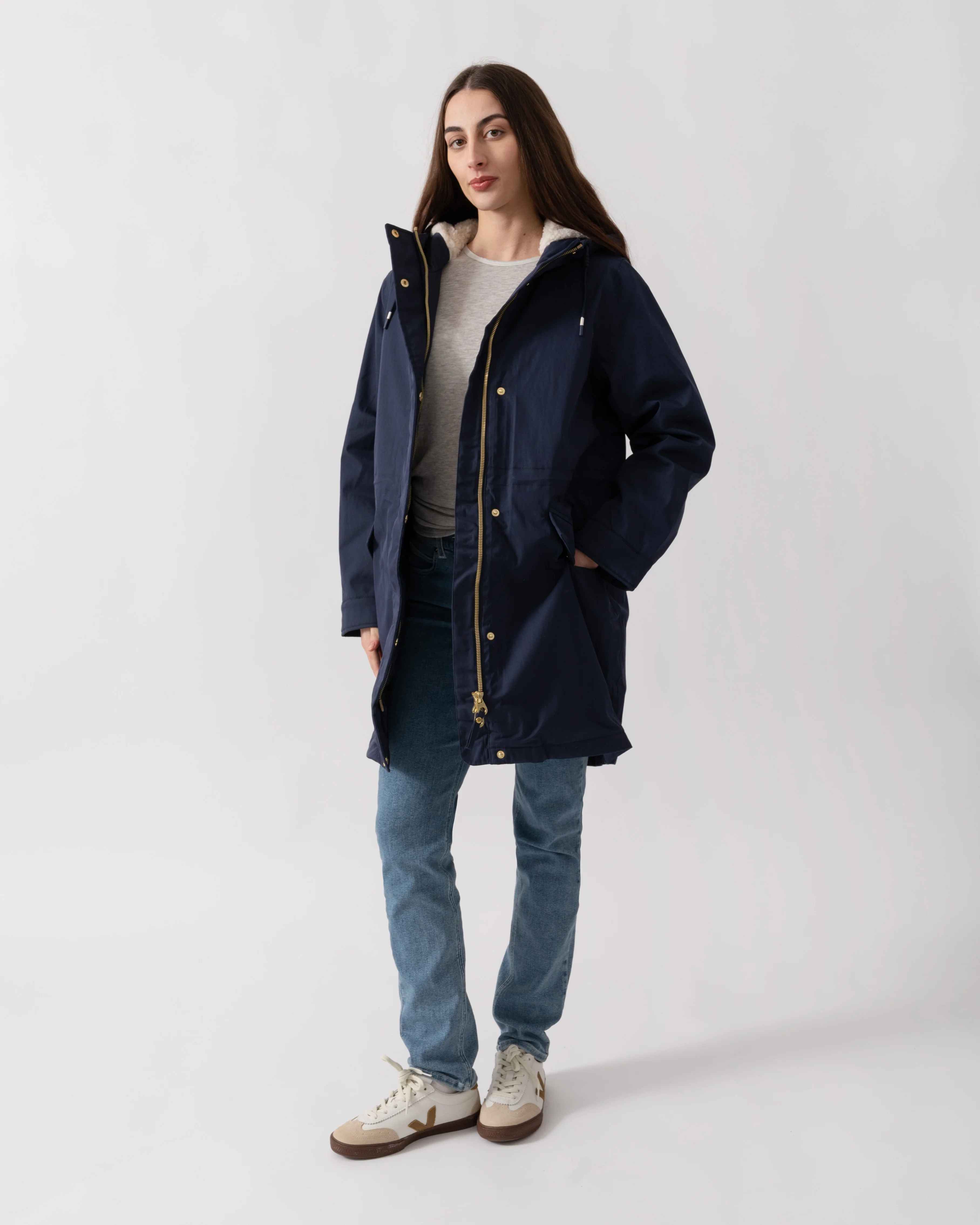Joules Portwell Cosy Womens Jacket - Navy - Image 2