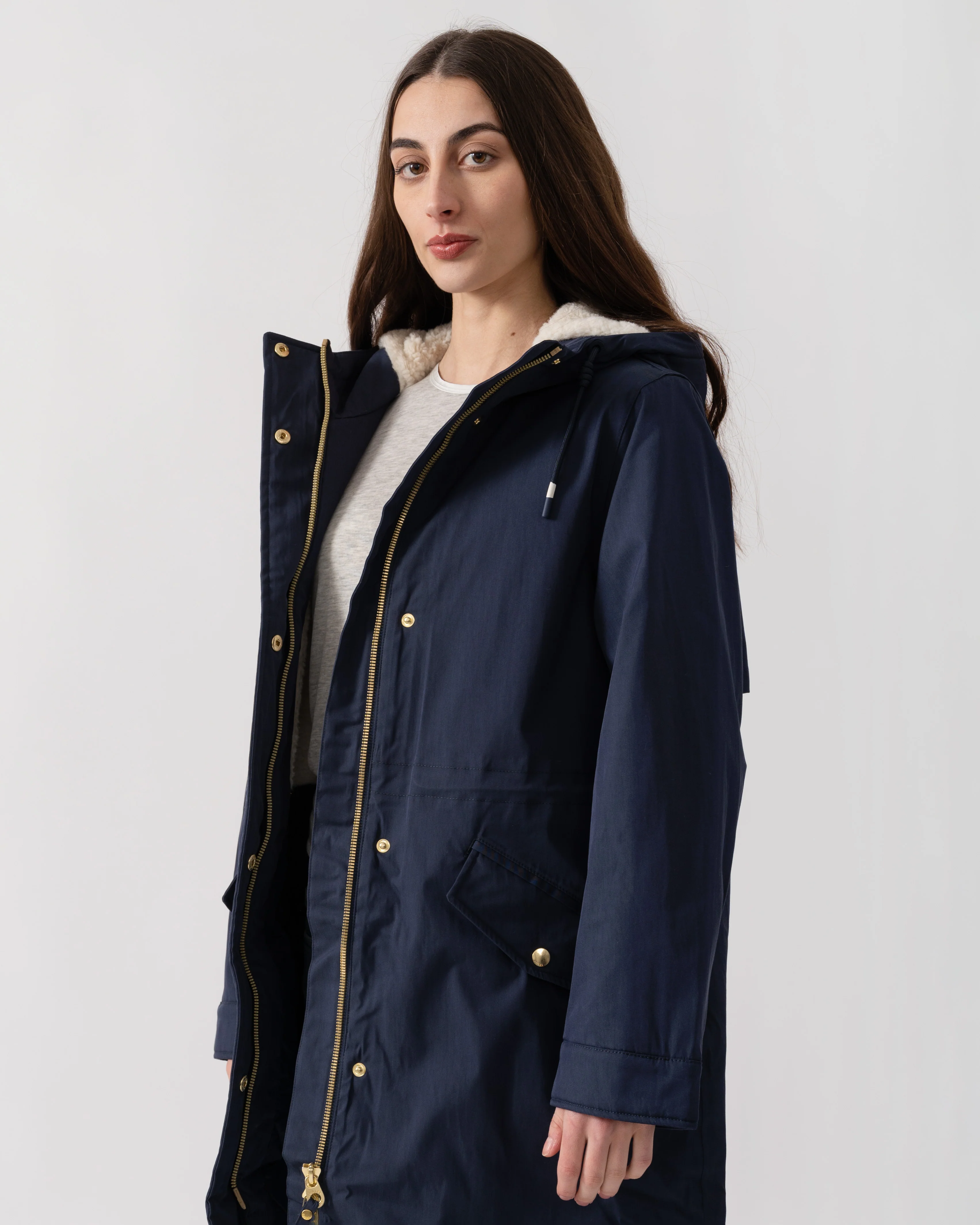 Joules Portwell Cosy Womens Jacket - Navy - Image 4