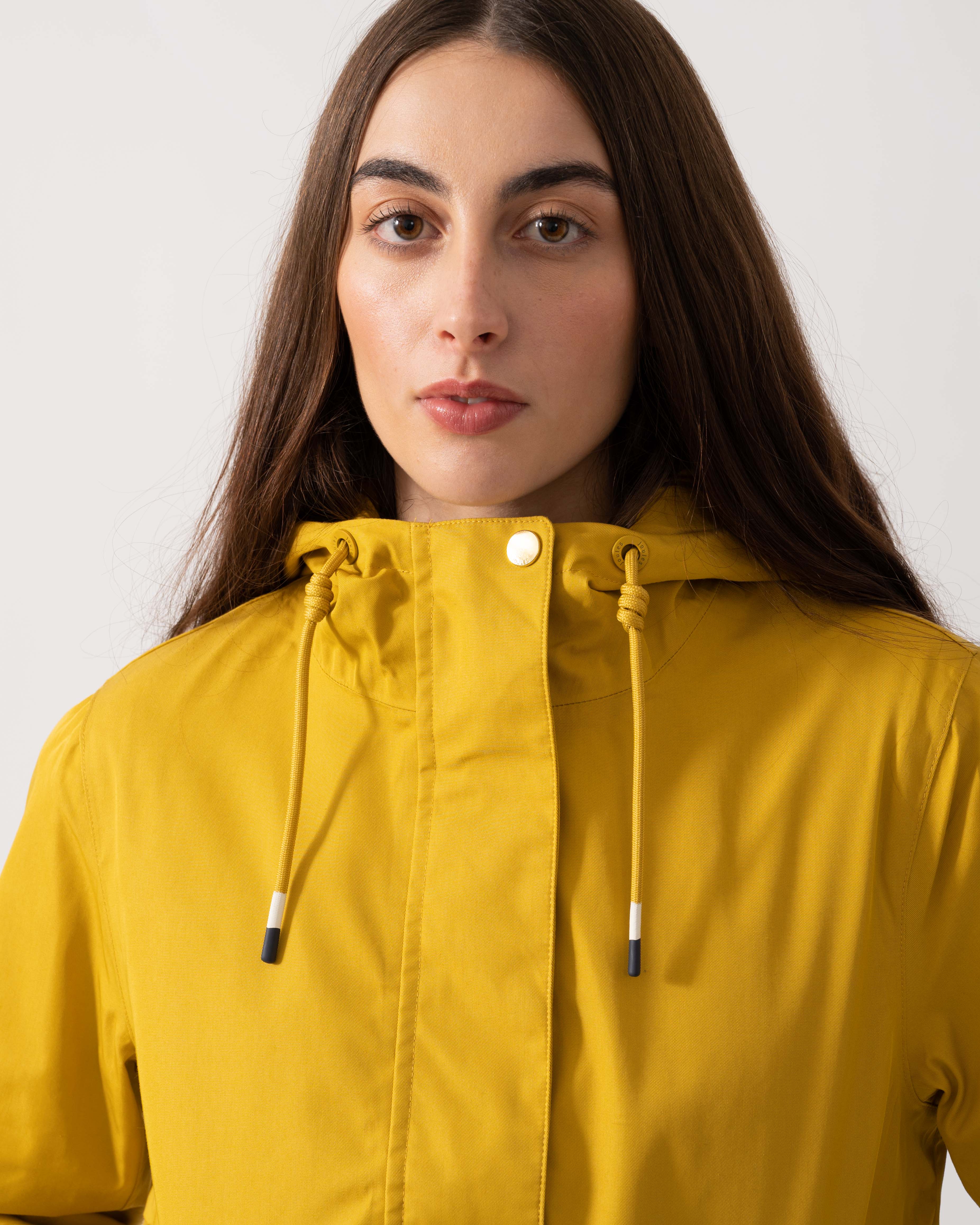Joules Portwell Womens Raincoat - Antique Gold - Image 3