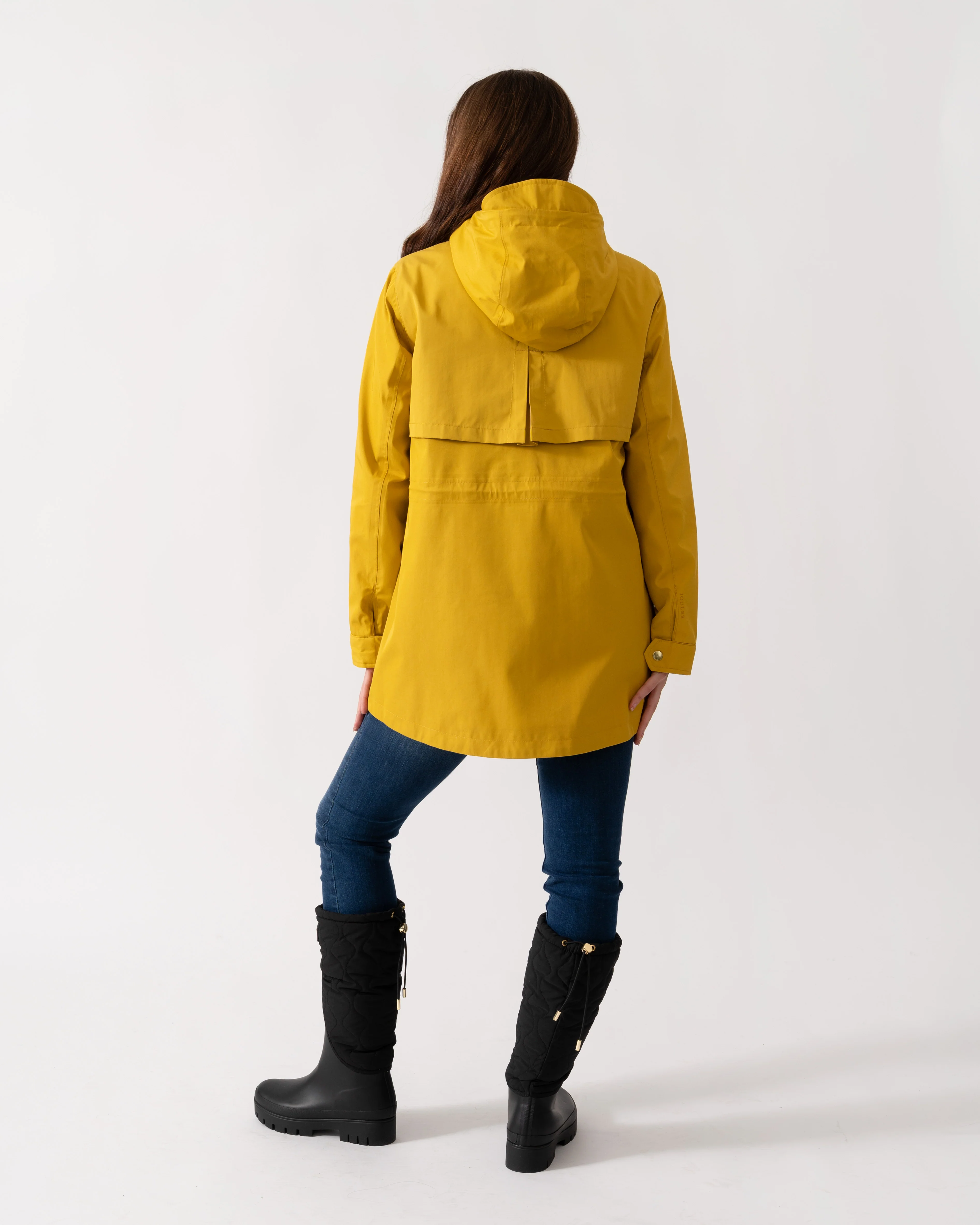 Joules Portwell Womens Raincoat - Antique Gold - Image 4
