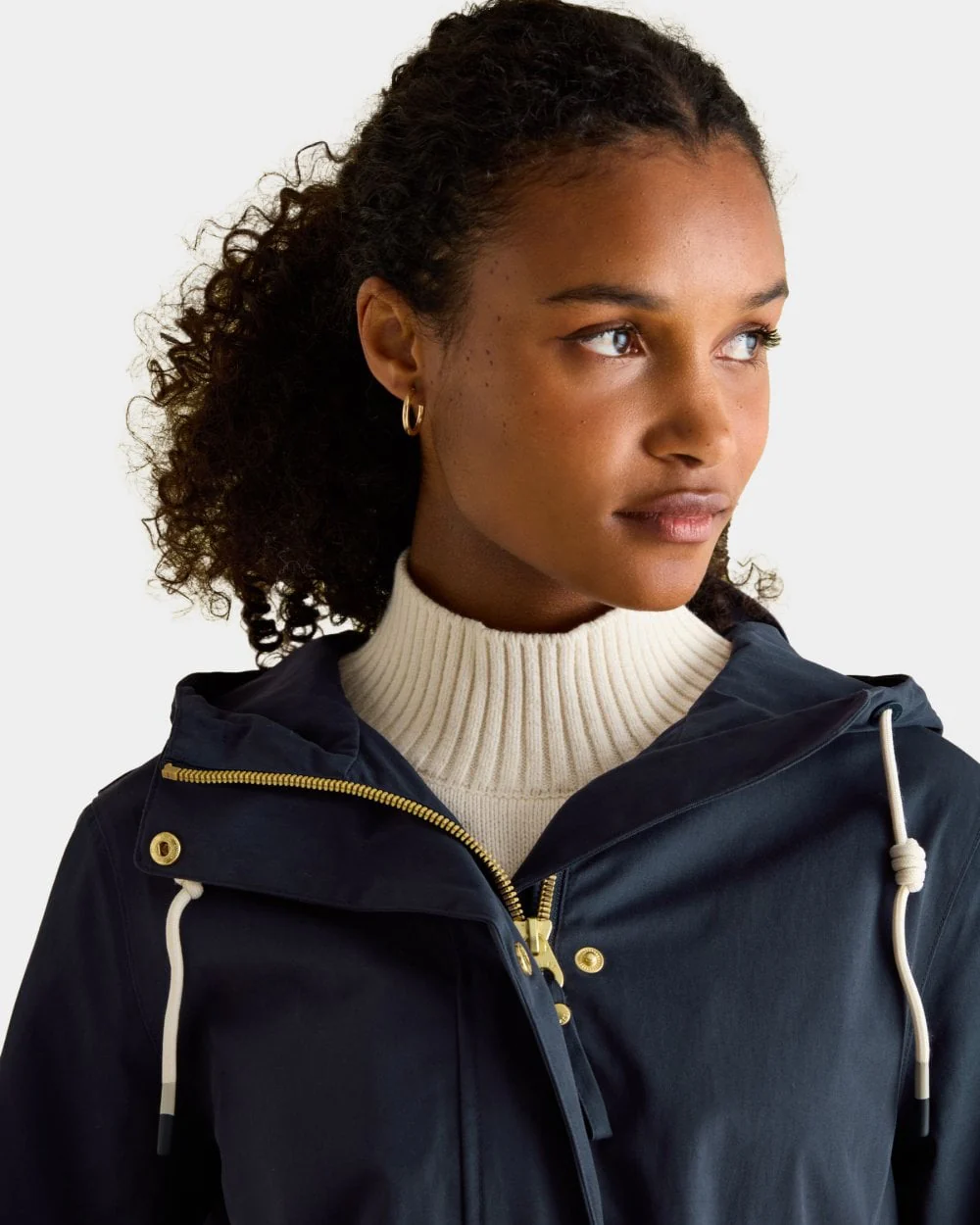 Joules Portwell Womens Raincoat - Navy - Image 2