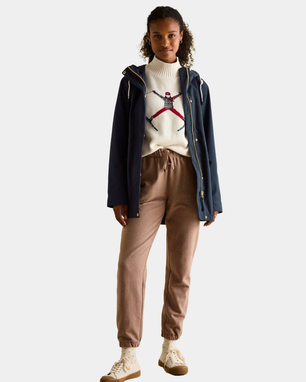 Joules Portwell Womens Raincoat - Navy - Image 4