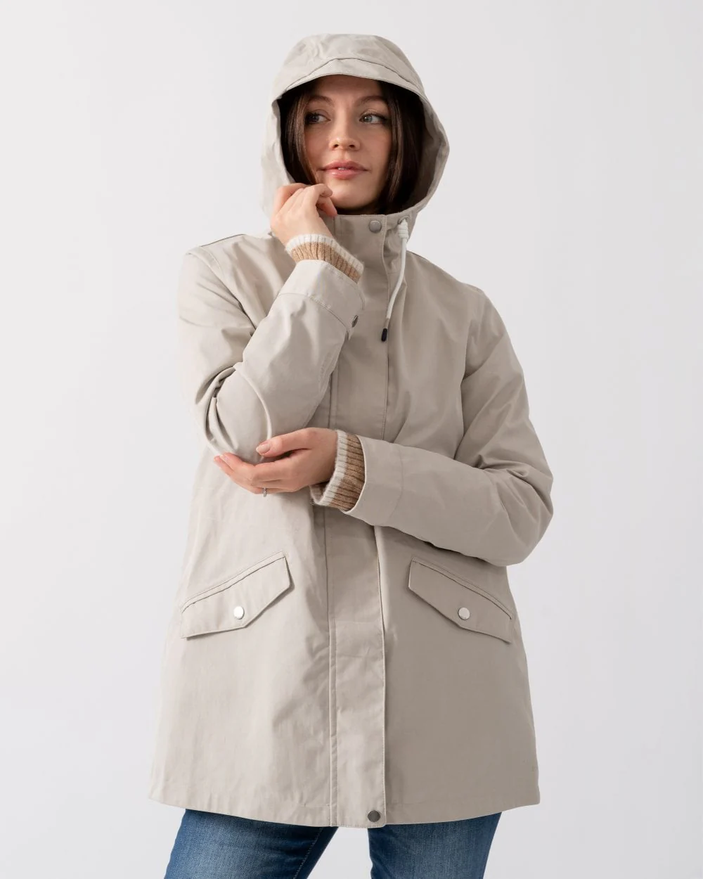 Joules Portwell Womens Raincoat - Neutral - Image 4