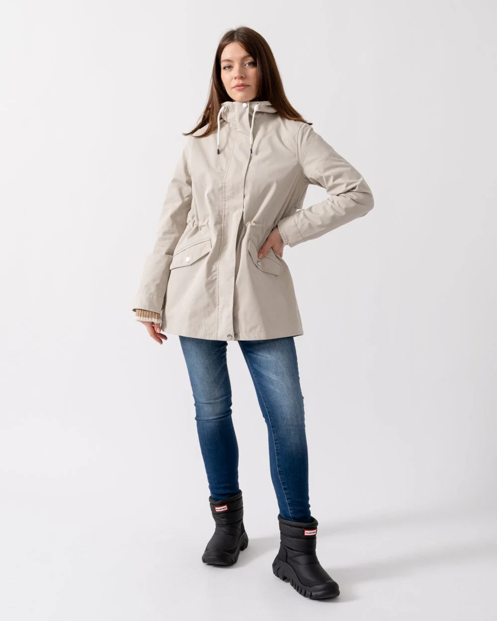 Joules Portwell Womens Raincoat - Neutral - Image 5