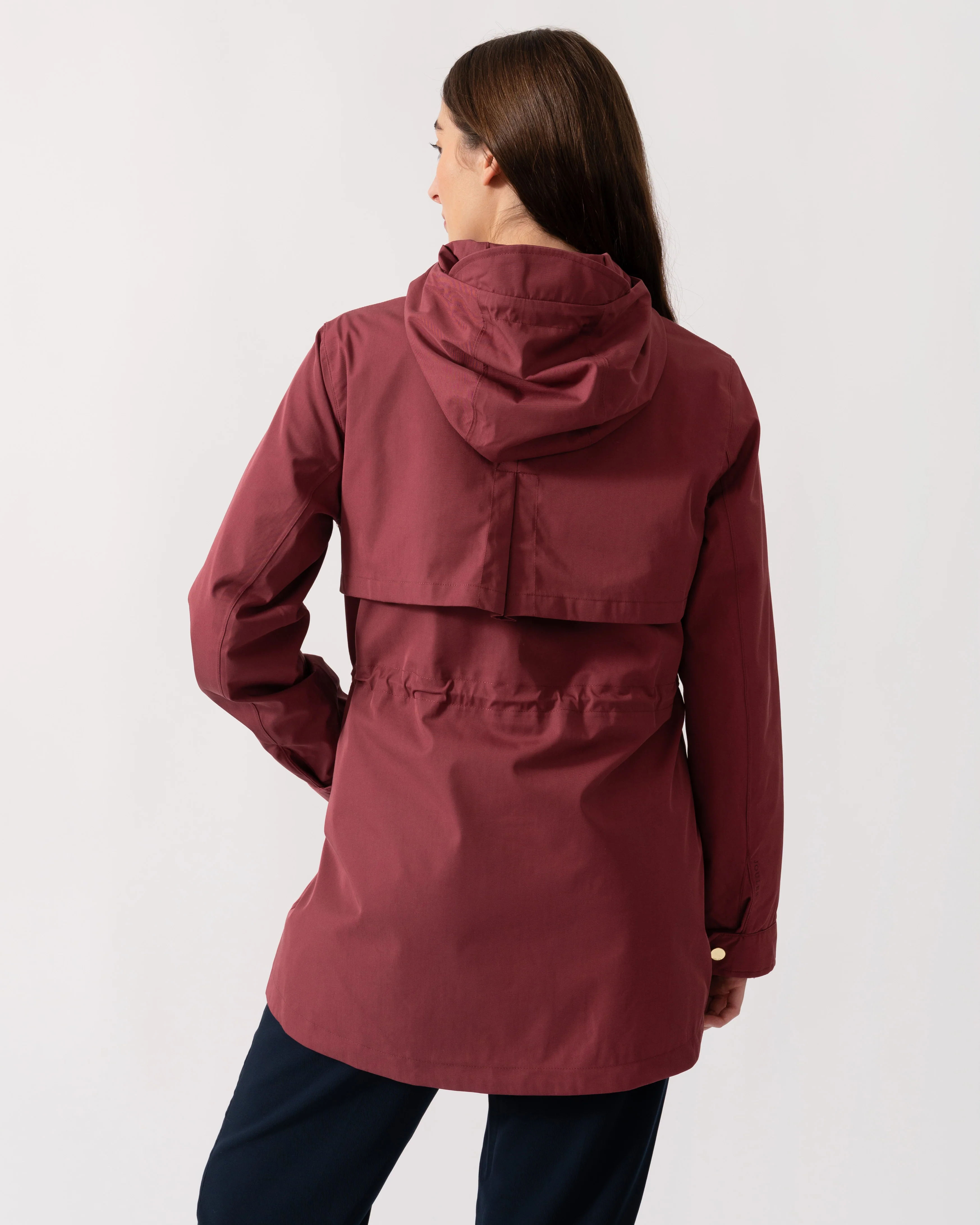 Joules Portwell Womens Raincoat - Oxblood - Image 4