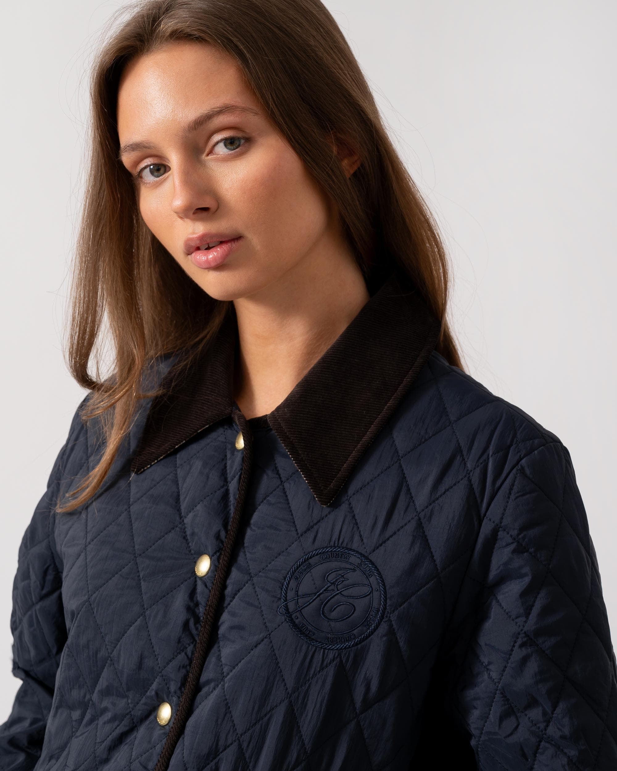 Joules Quinn Womens Quilted Jacket - Navy - Image 2