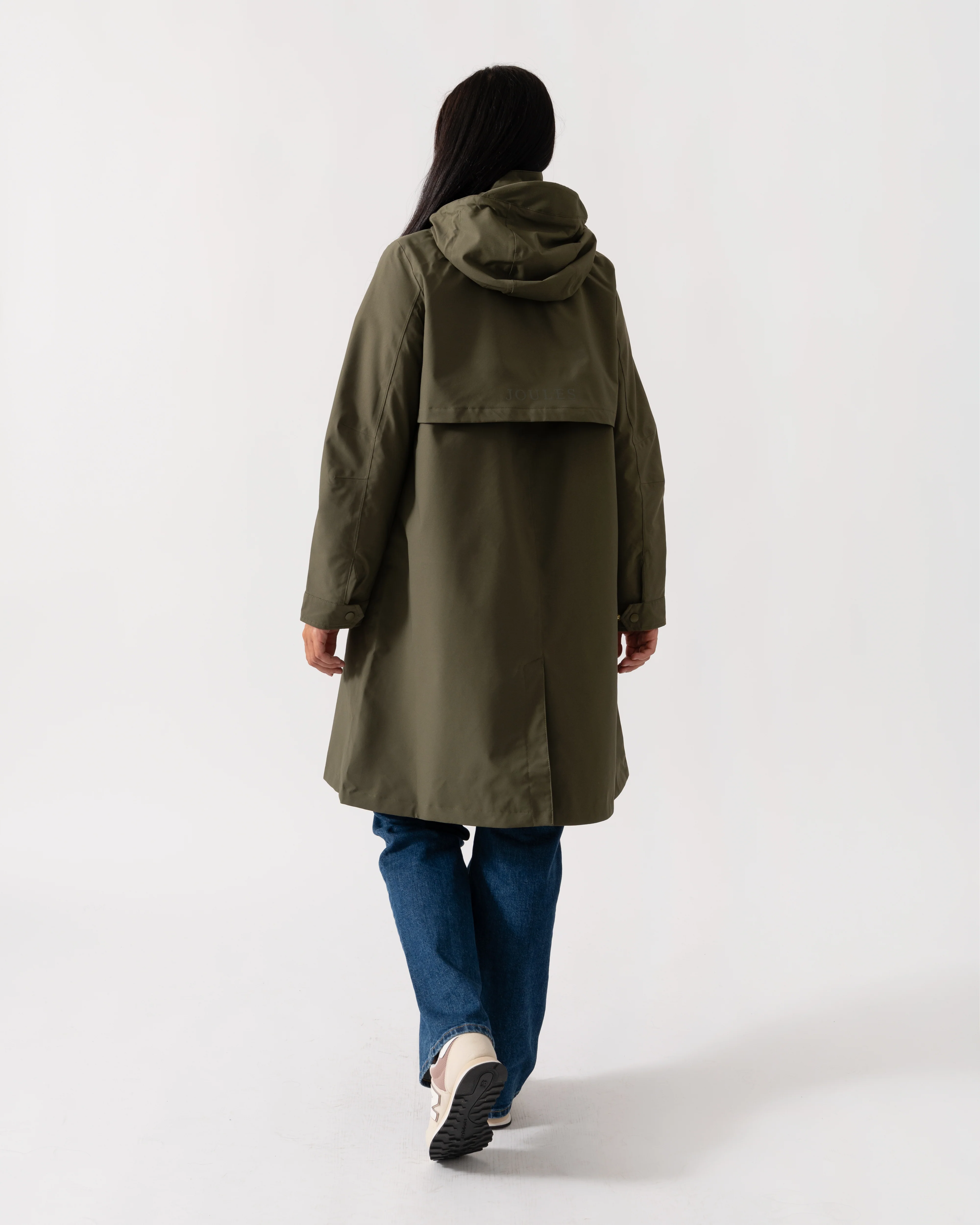 Joules Rainaway Womens Raincoat - Green Grapeleaf - Image 4