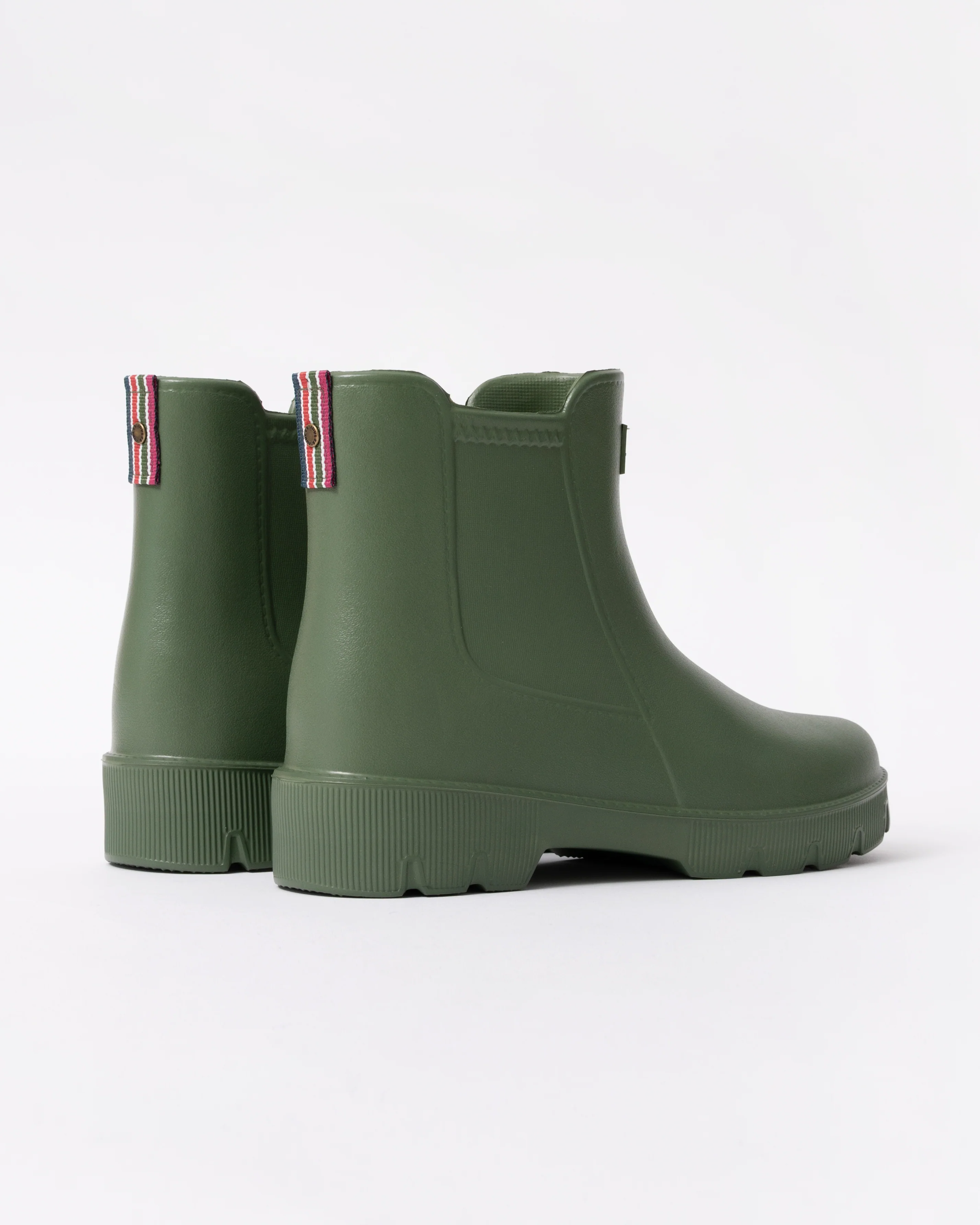 Joules Raindance Womens Short Wellies - Khaki Green - Image 3