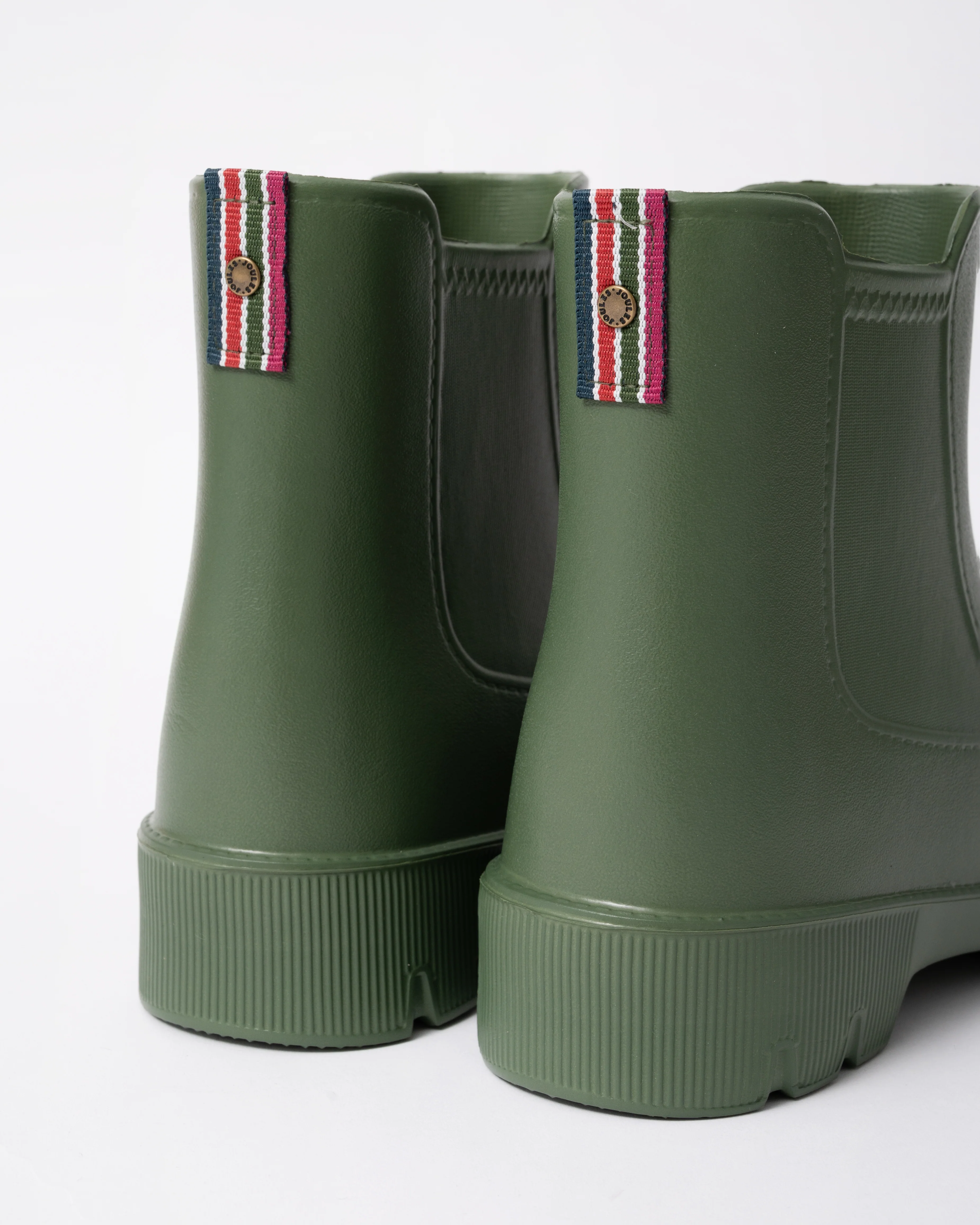 Joules Raindance Womens Short Wellies - Khaki Green - Image 4