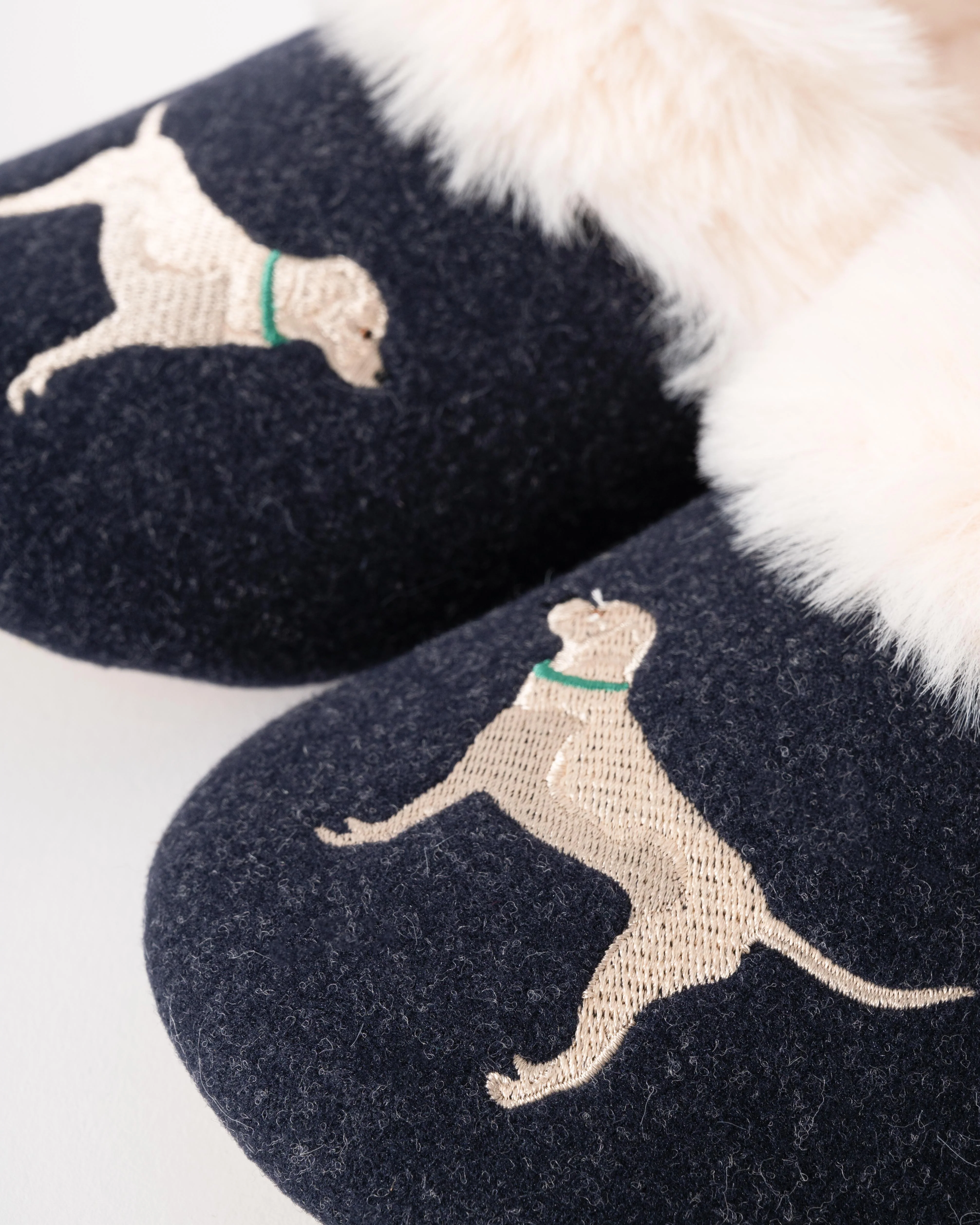 Joules Slippet Womens Slippers - Navy - Image 2
