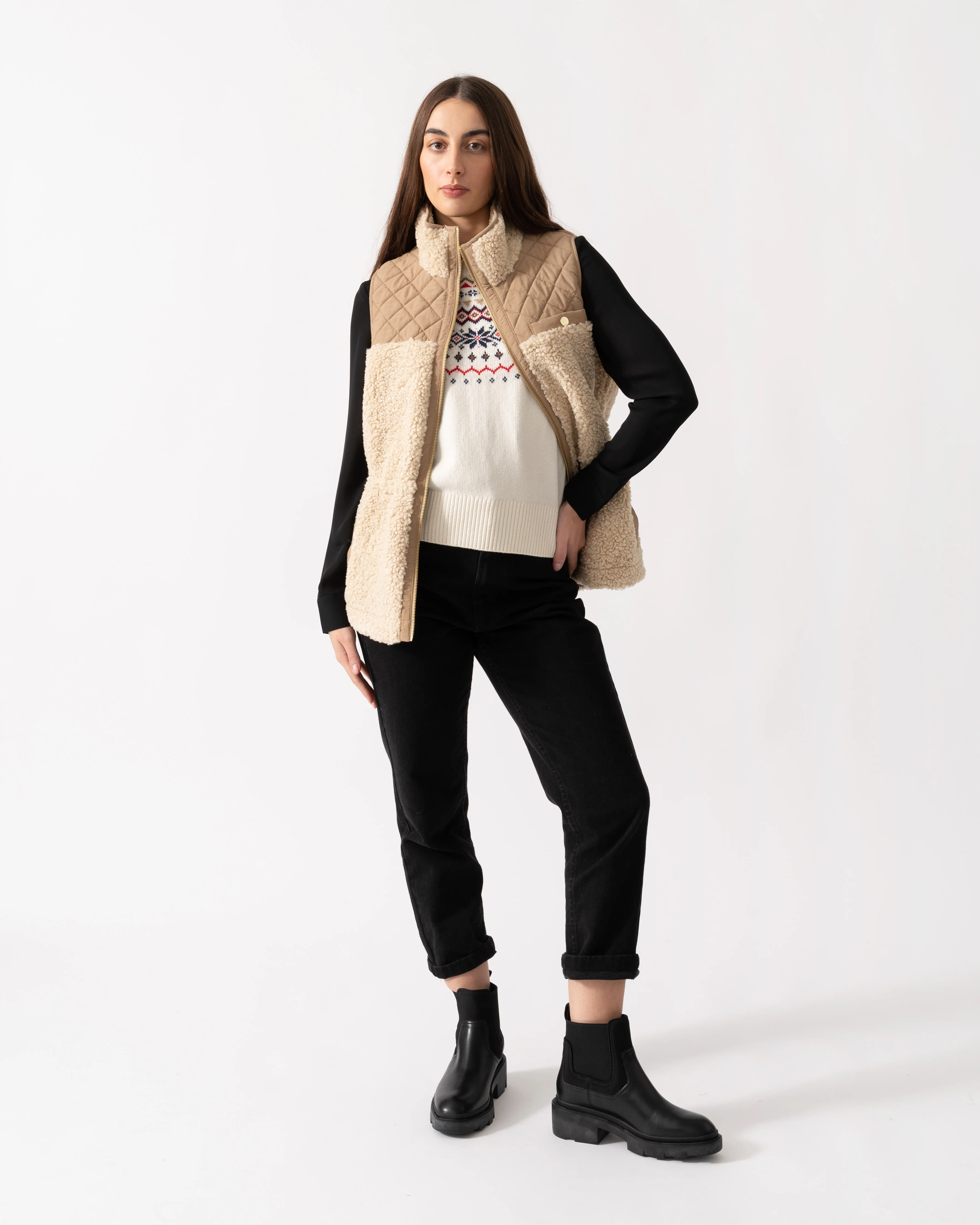 Joules Tadworth Womens Gilet - Cream - Image 3