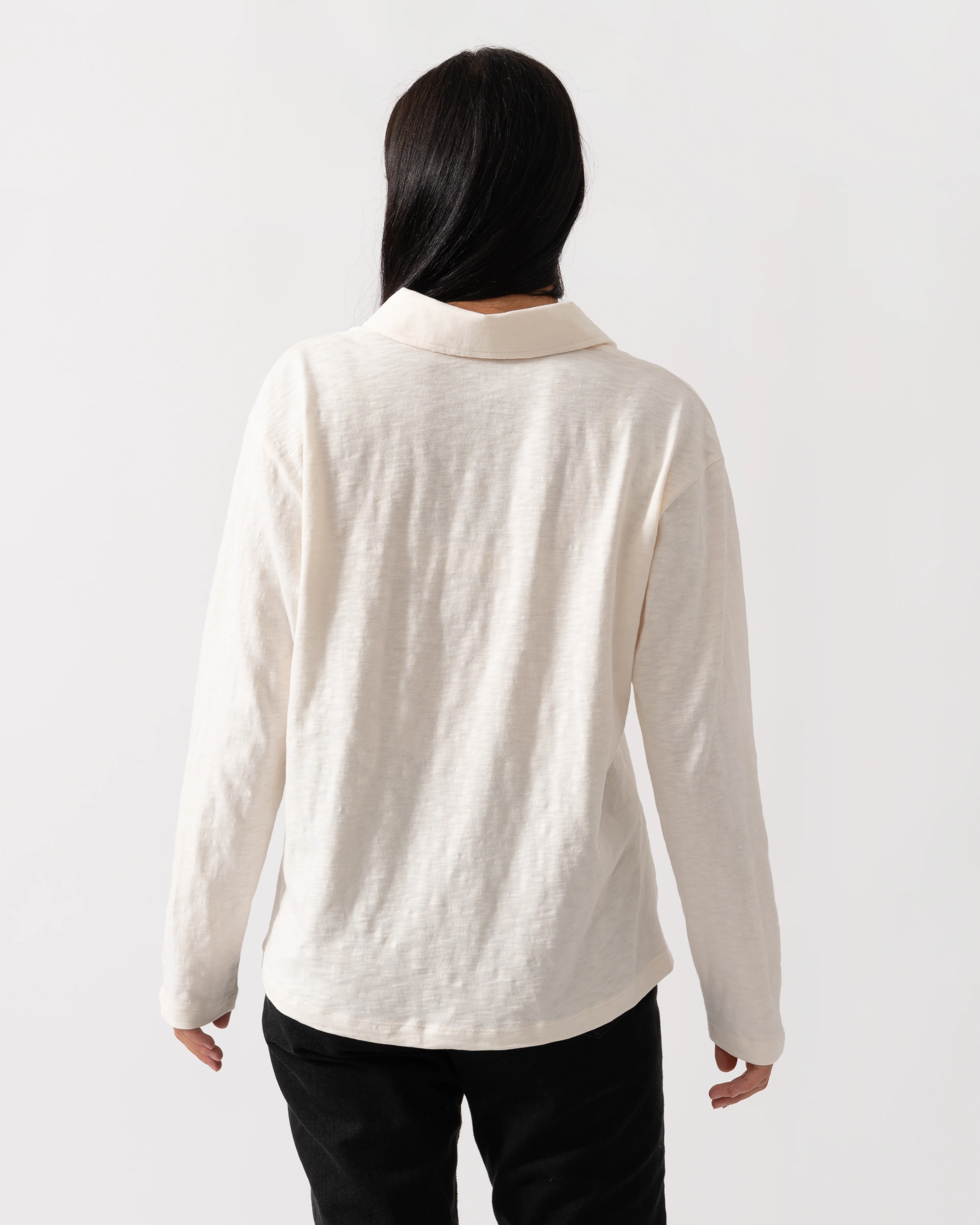 Joules Tallie Slub Womens Long Sleeve Top - Cream - Image 4