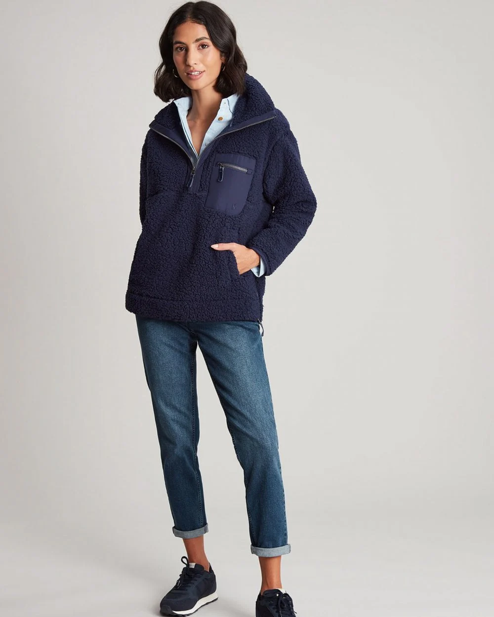 Joules Tilly Womens 1/4 Zip Fleece - French Navy - Image 2