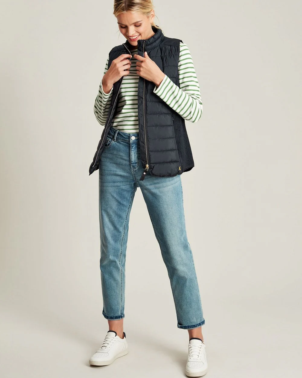 Joules Whitlow Womens Quilted Gilet - Marine Navy - Image 3