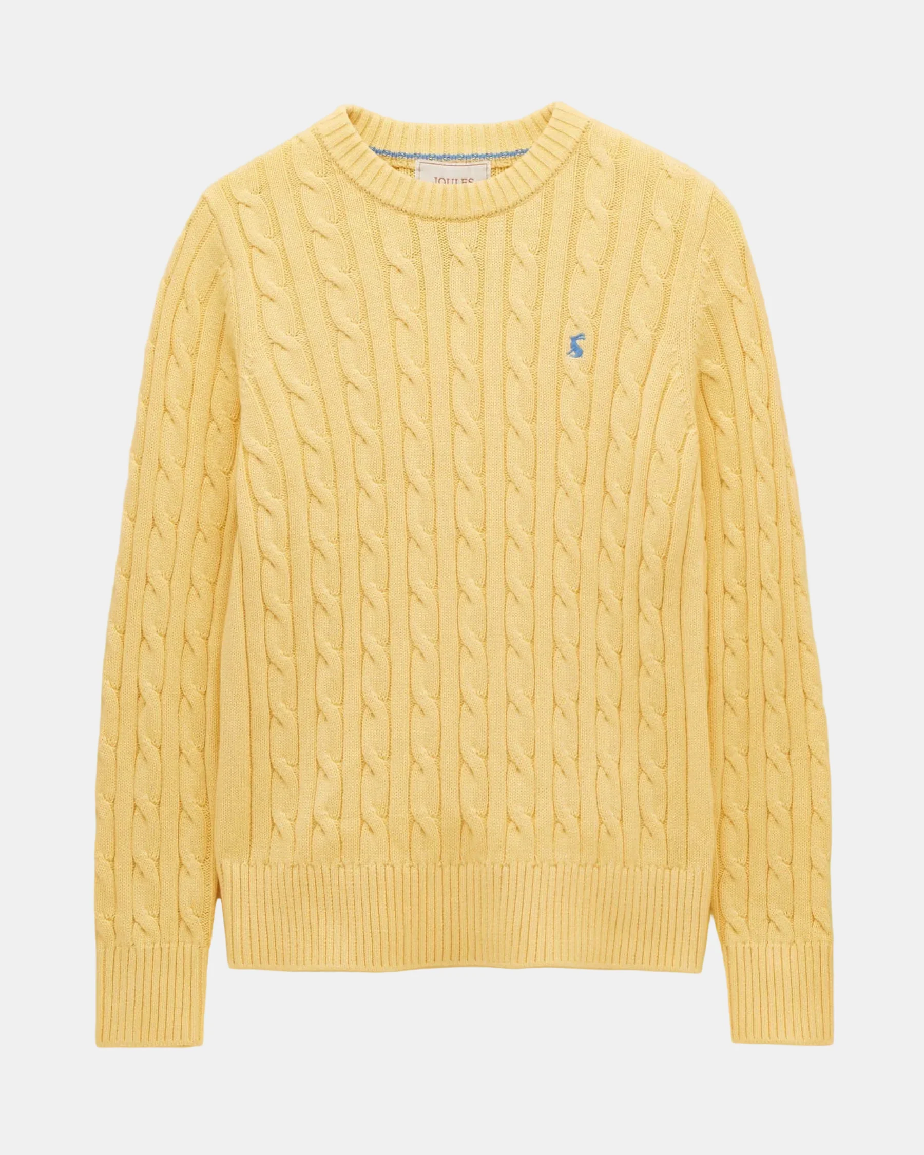 Joules Womens Classic Cable Knit Jumper - Yellow - Image 5