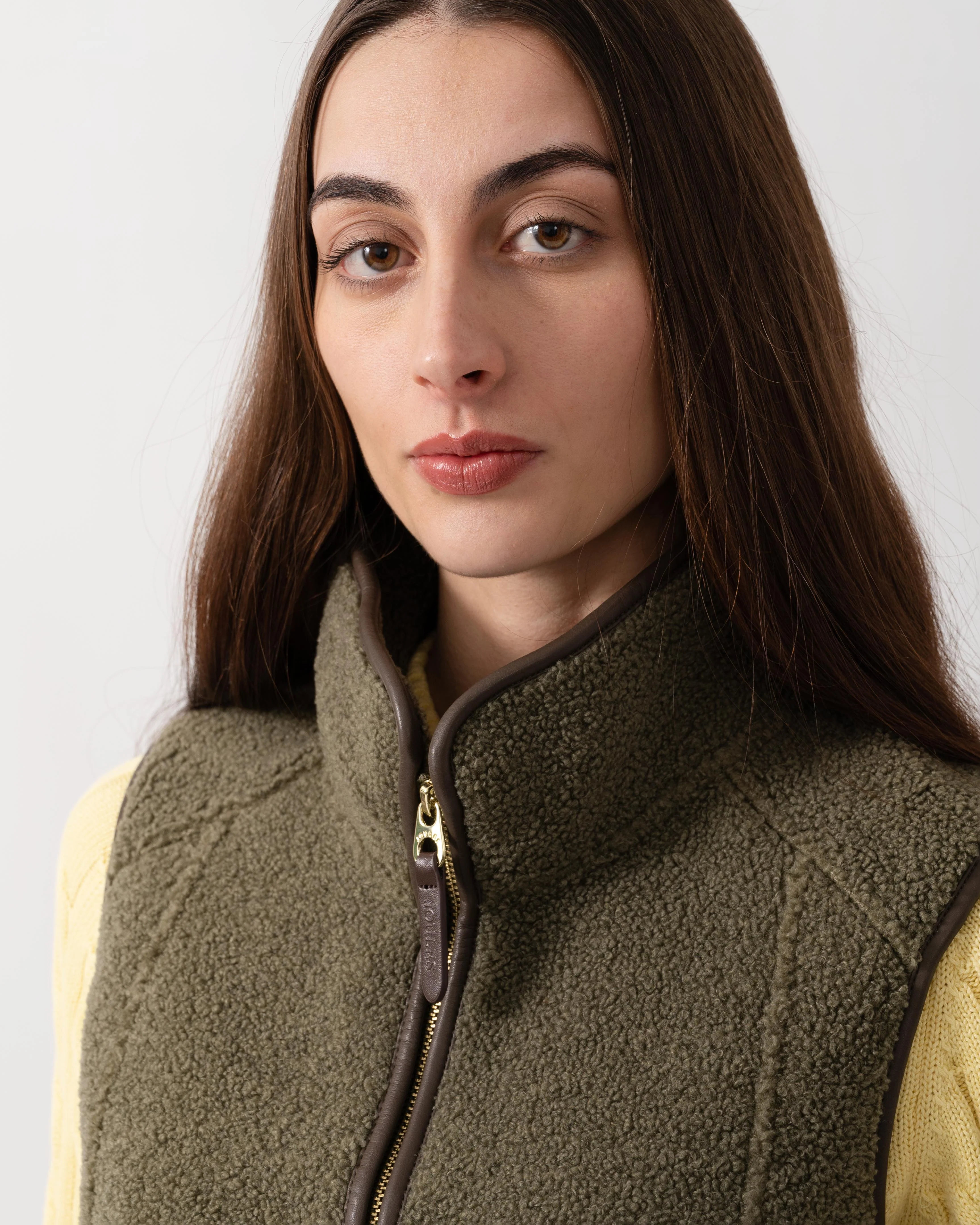 Joules Womens Heritage Borg Gilet - Green - Image 2
