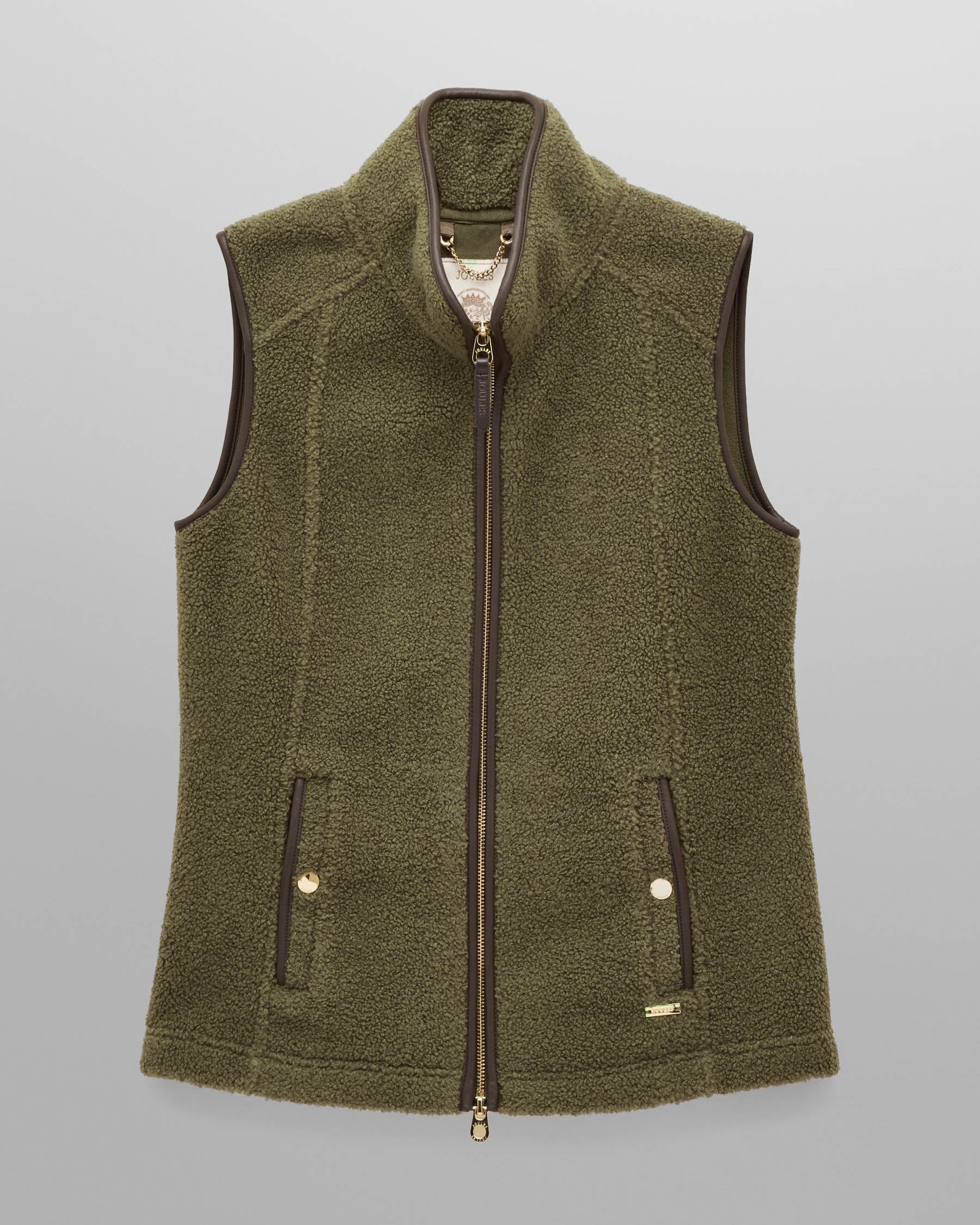 Joules Womens Heritage Borg Gilet - Green - Image 6