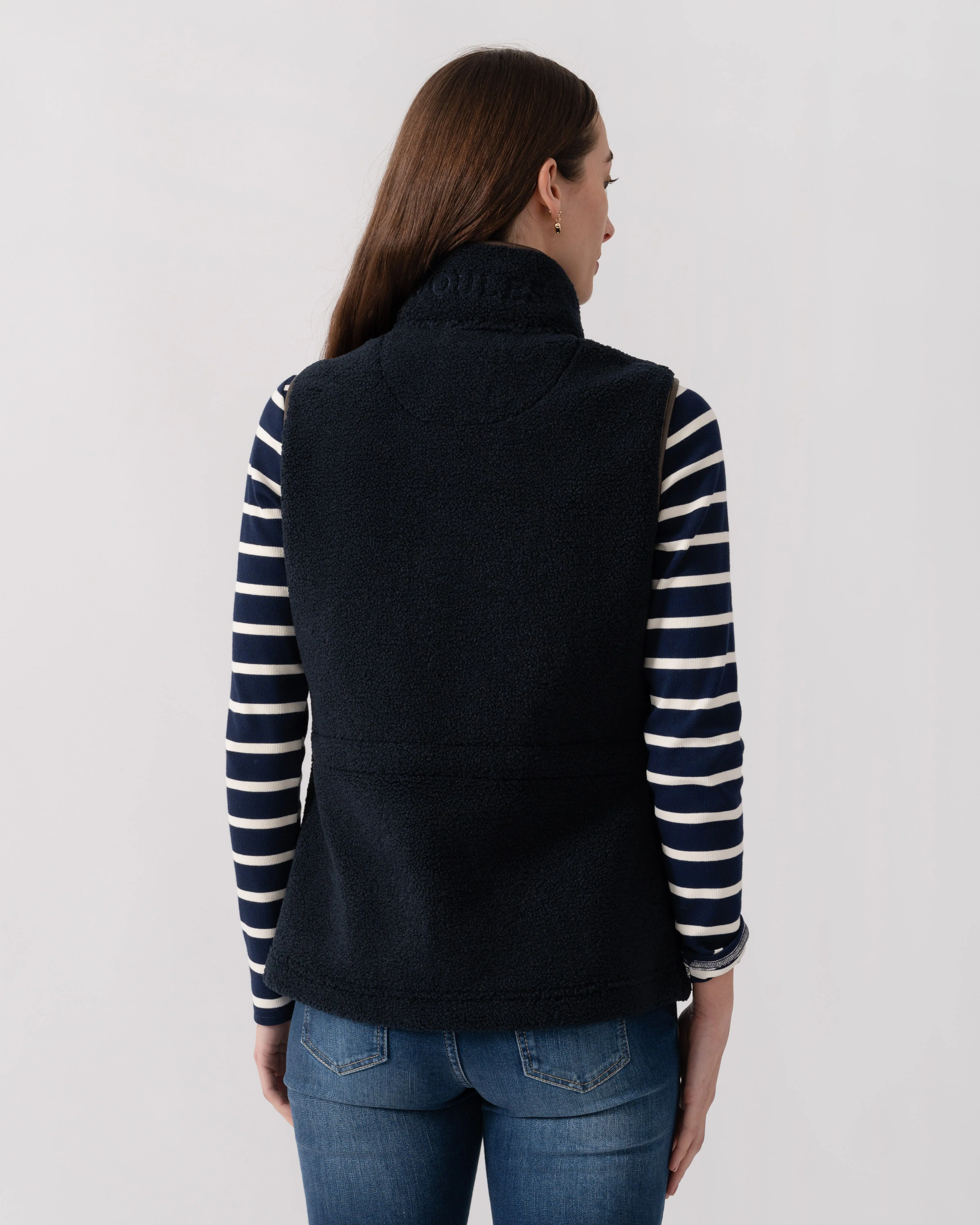 Joules Womens Heritage Borg Gilet - Navy - Image 3