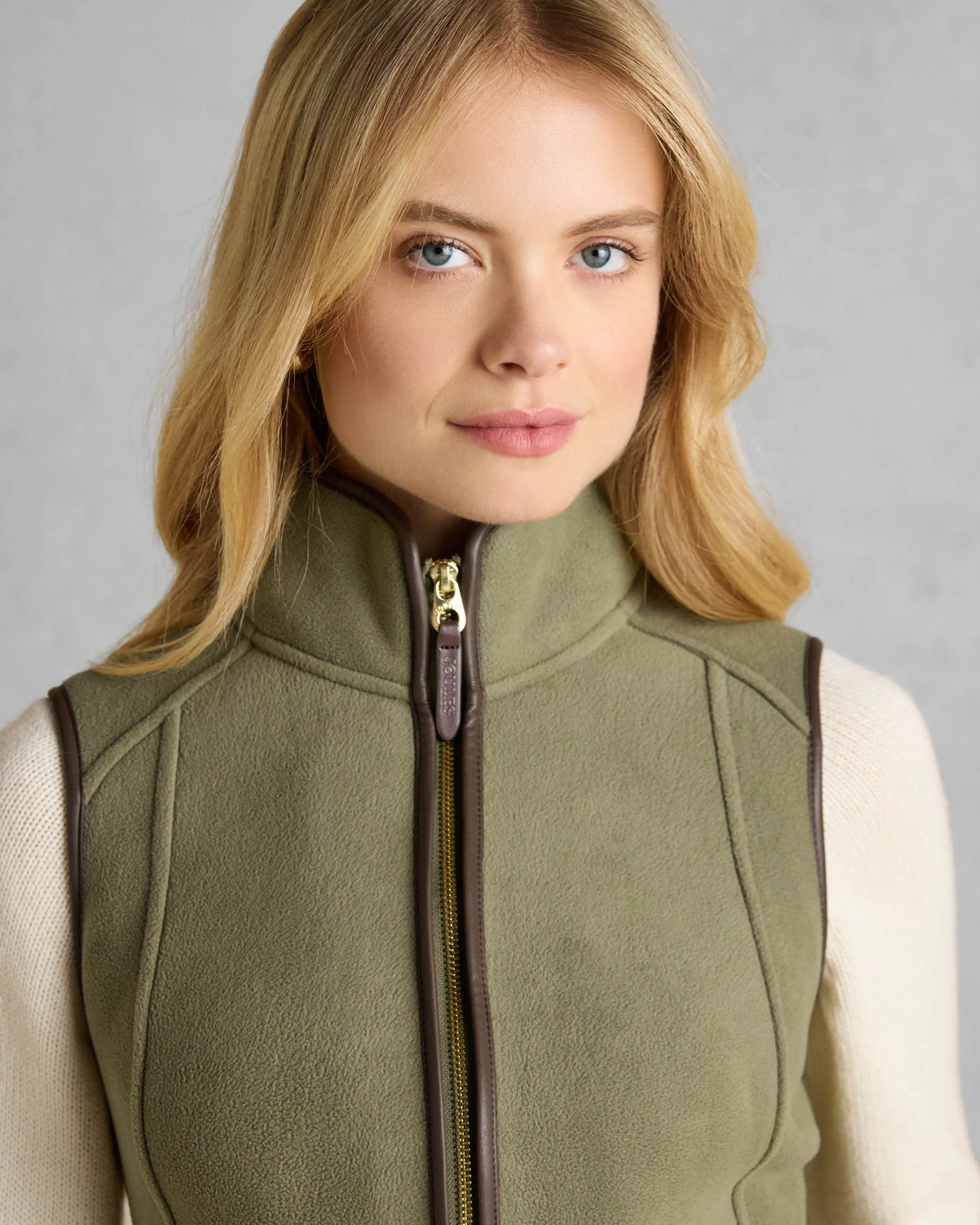 Joules Womens Heritage Gilet - Light Green - Image 3