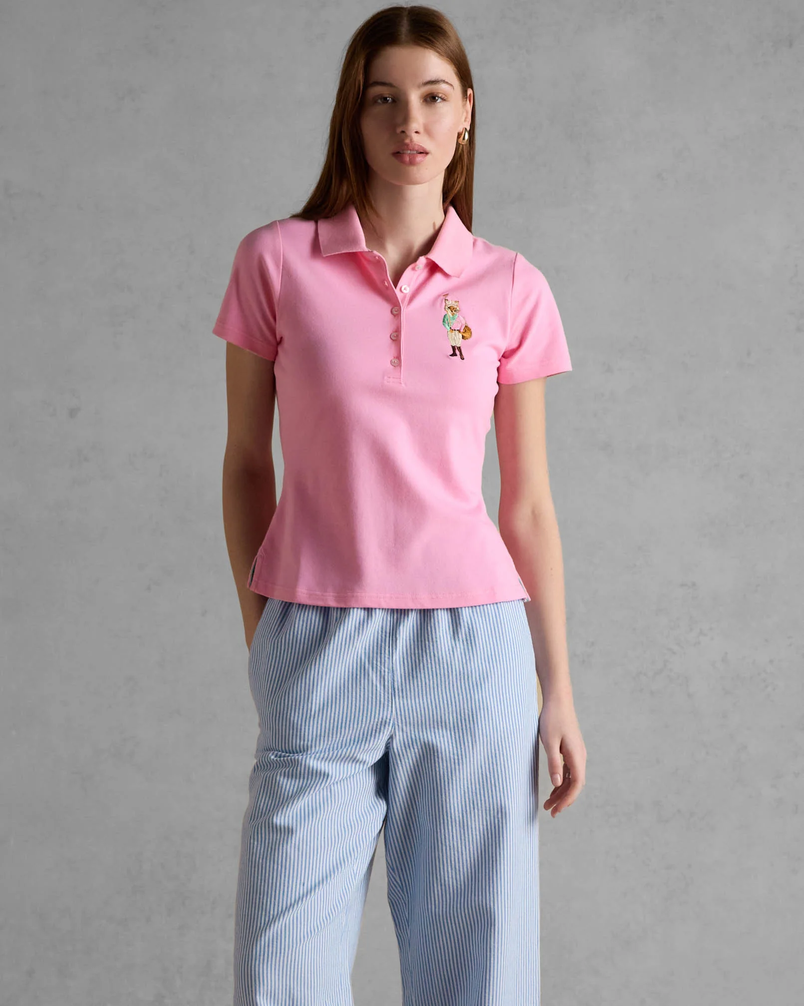 Joules Womens Jonty Polo Shirt - Pink - Image 2