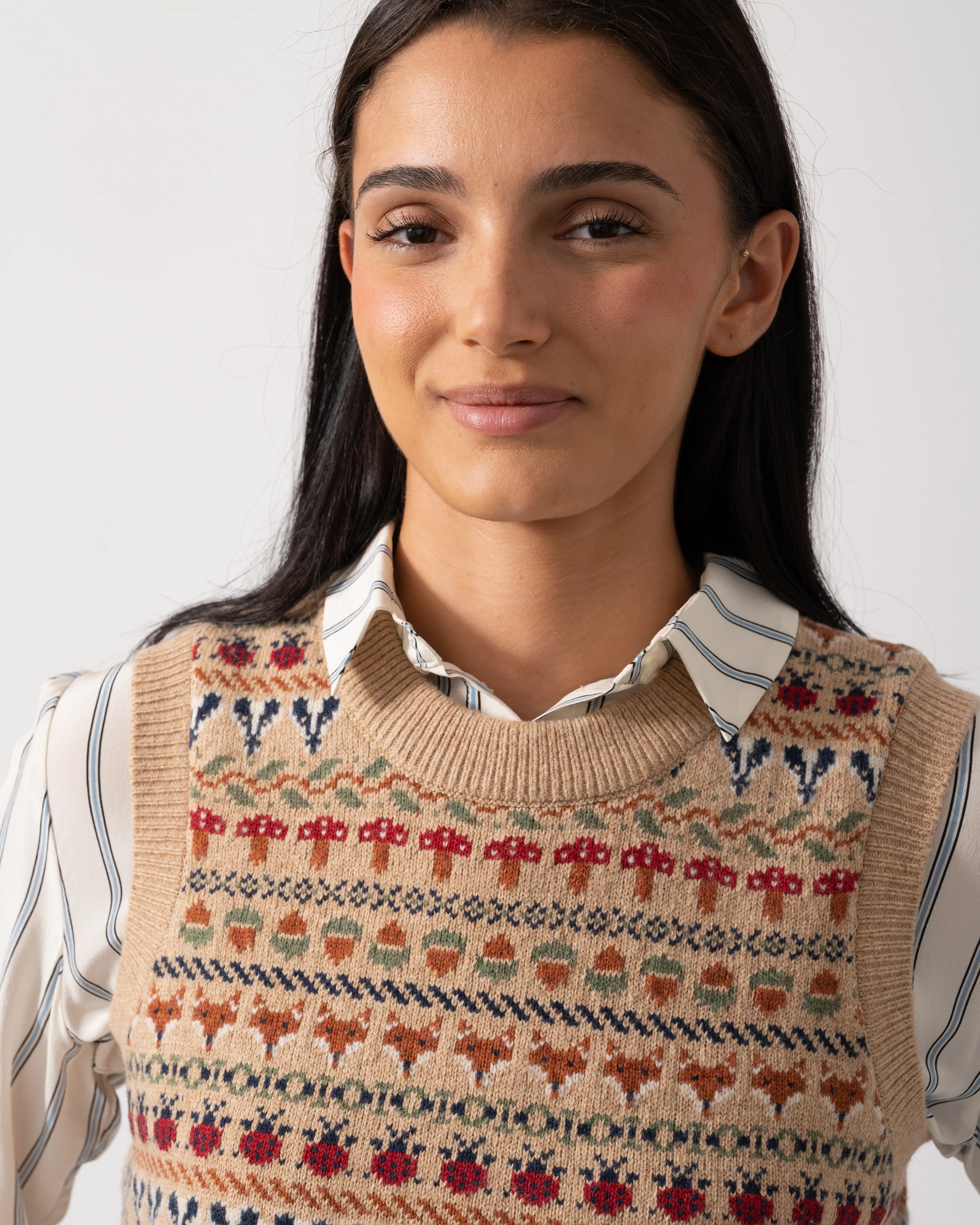 Joules Woodland Womens Tank Top - Oatmeal - Image 2