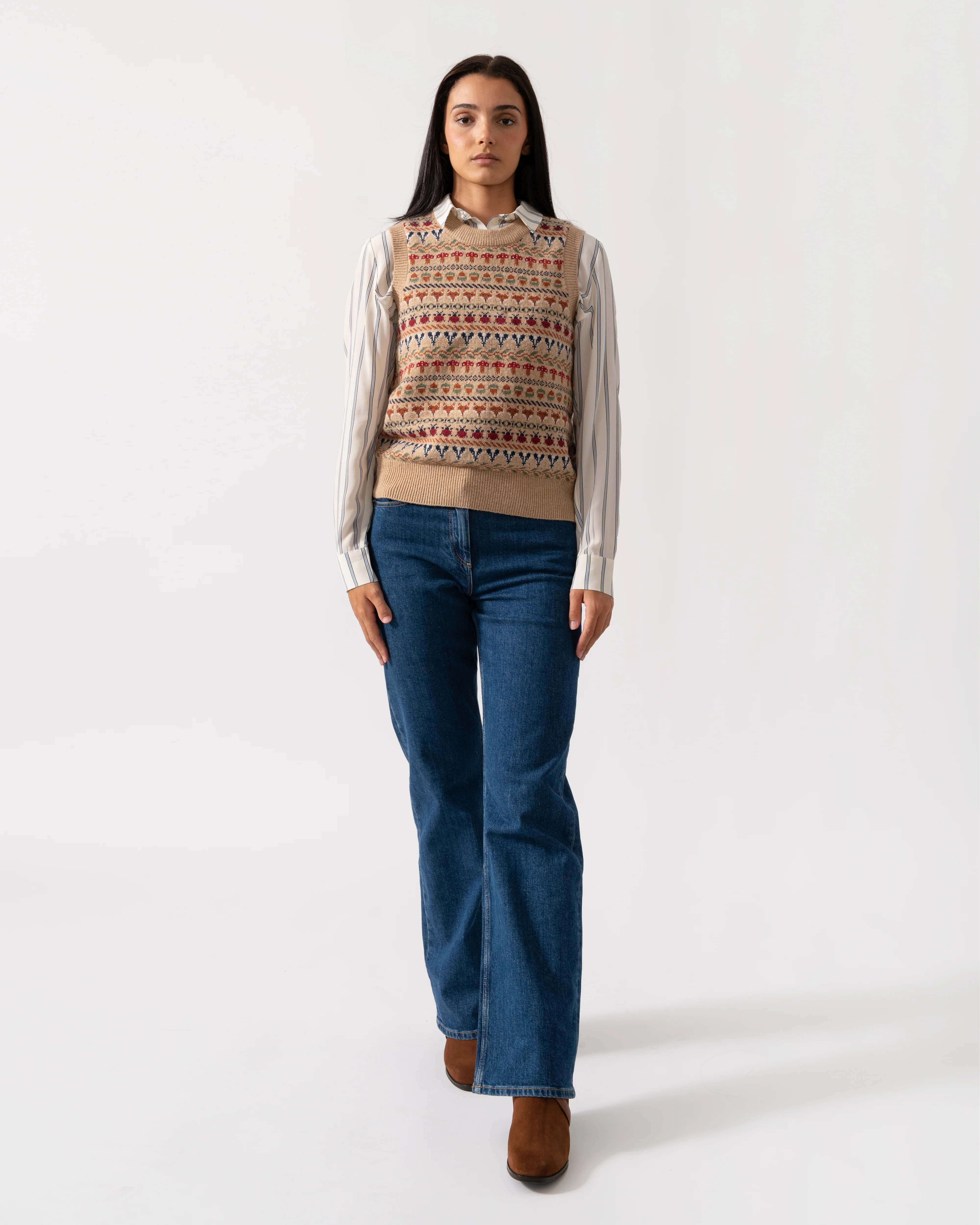 Joules Woodland Womens Tank Top - Oatmeal - Image 3