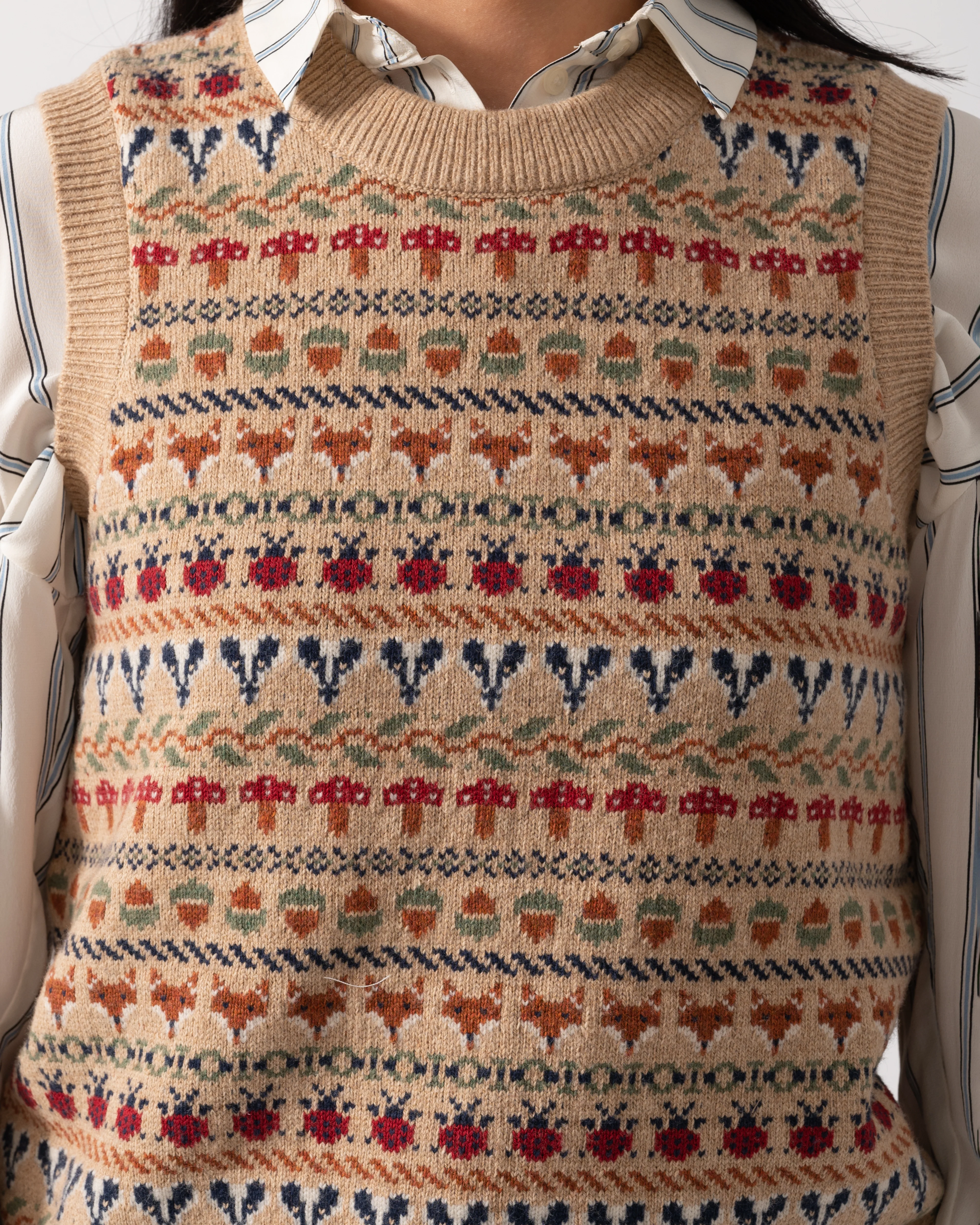 Joules Woodland Womens Tank Top - Oatmeal - Image 4