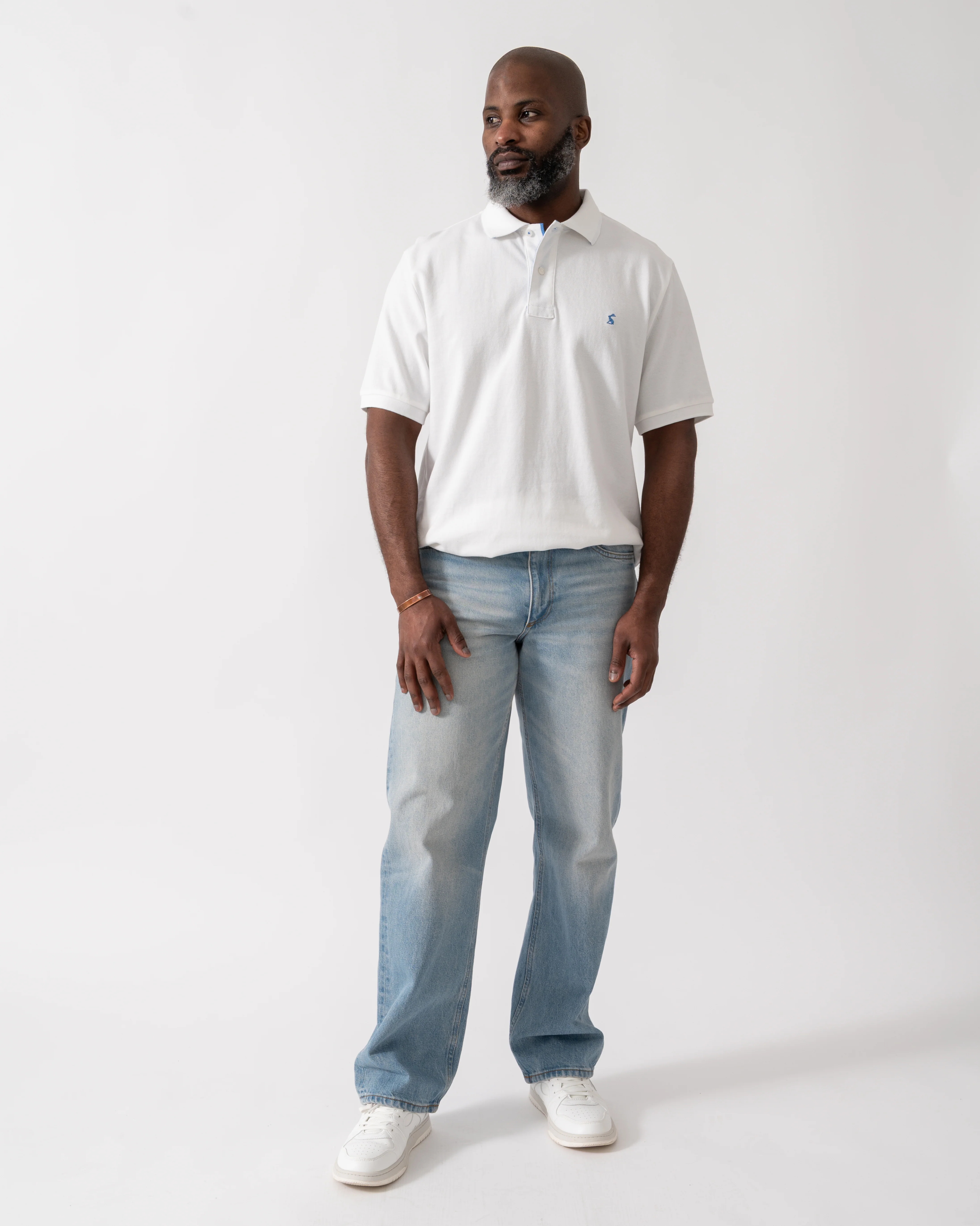 Joules Woody Mens Polo Shirt - White - Image 2