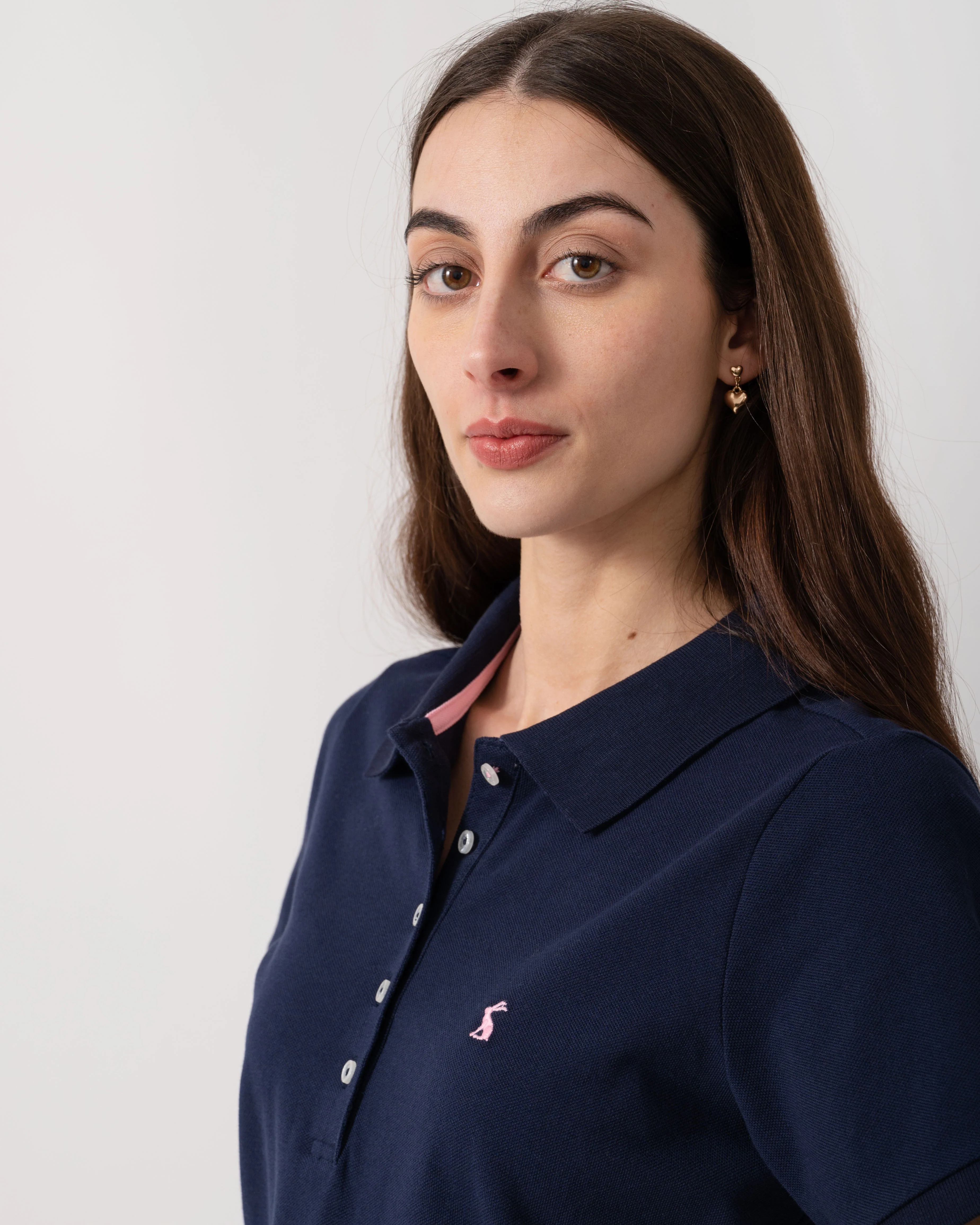 Joules Woody Womens Polo Shirt - Navy - Image 3