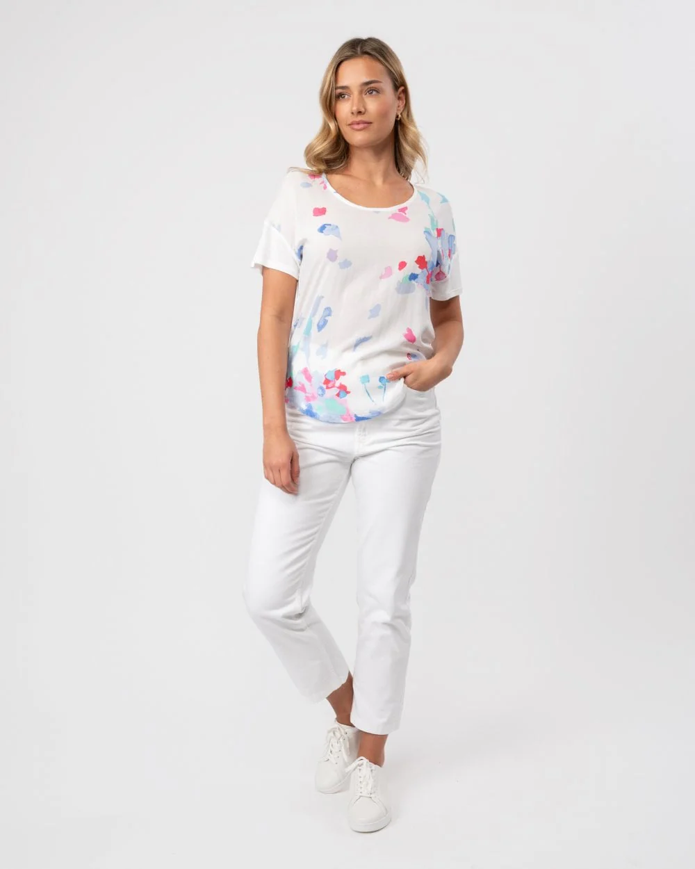 Joules Zoe Womens T-Shirt - Summer Floral - Image 3